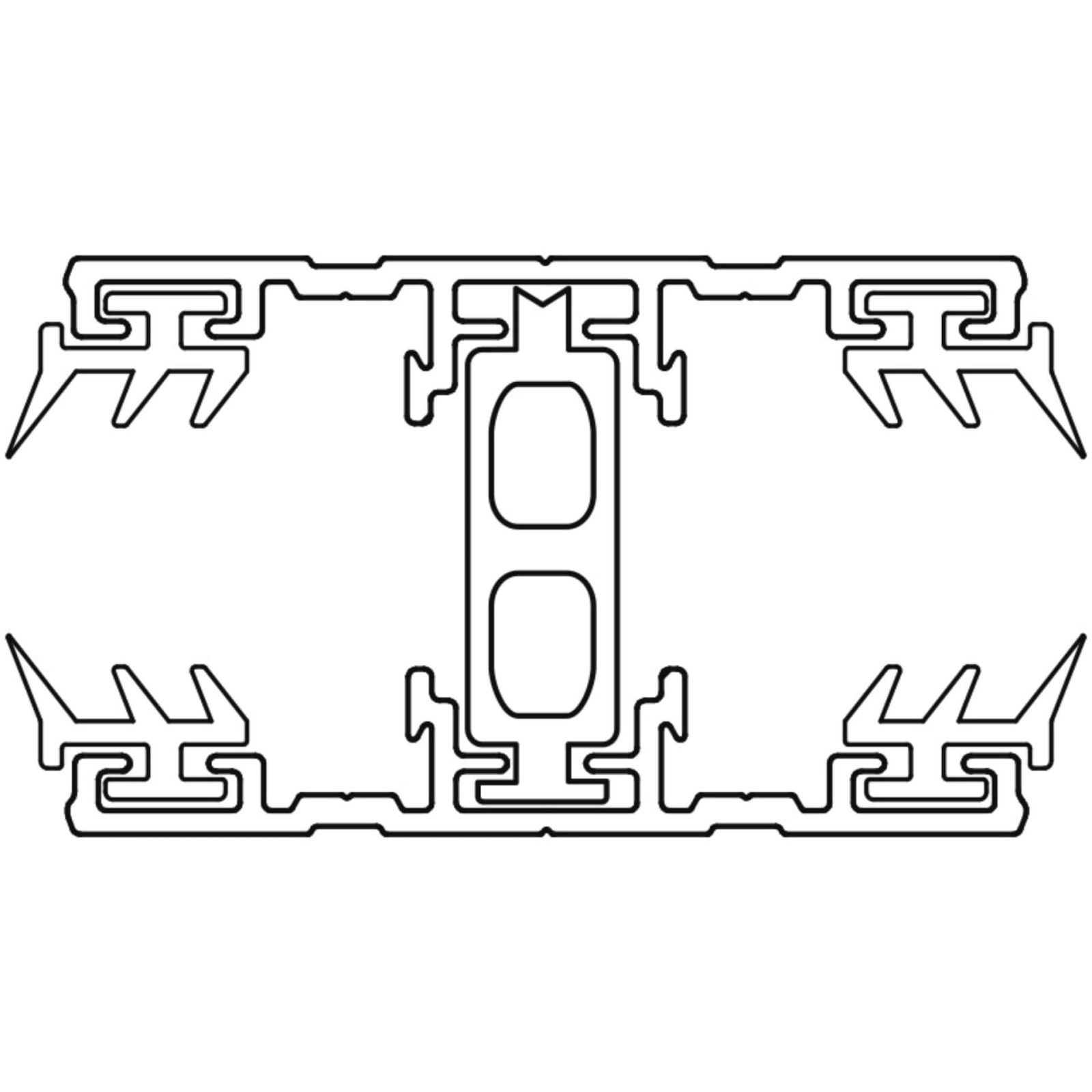 A3 Thermoprofil | Mittelprofil | 16 mm | Aluminium | Blank | 2000 mm #2