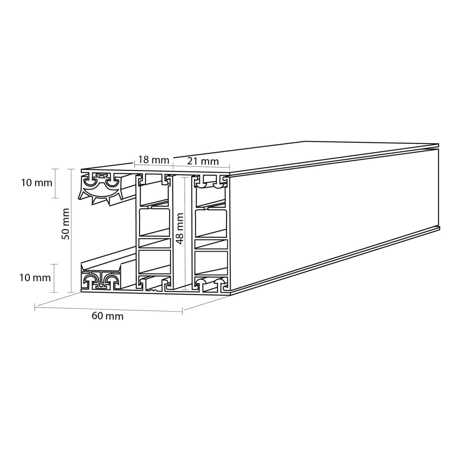 Mendiger | Randprofil | 32 mm | Thermo/Classic | Aluminium | Blank | 2000 mm #3