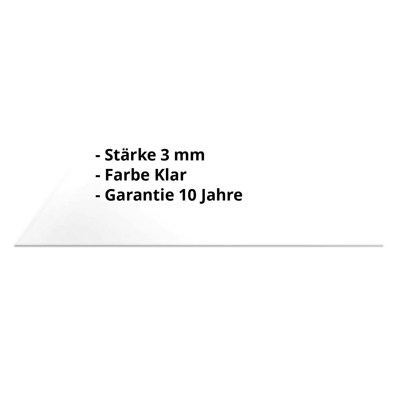 Polycarbonat Massivplatte | 3 mm | Glasklar | 1,00 x 1,00 m #2