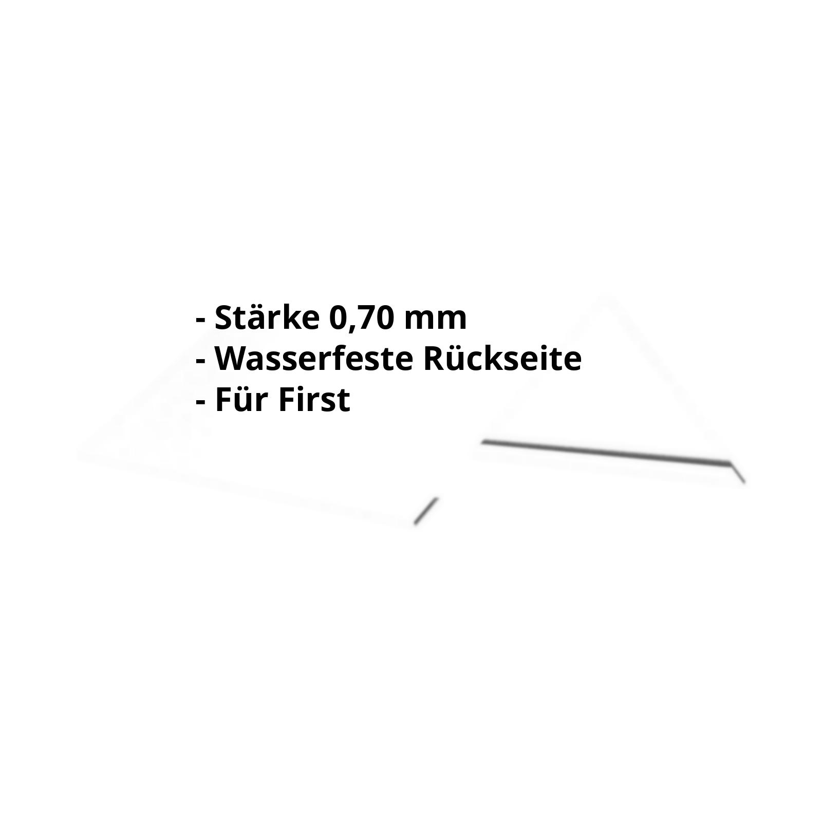 Firstblech flach | Alu Natur | 145 x 145 x 2000 mm | 100° | Aluminium 0,70 mm | Blank Aluminium #2