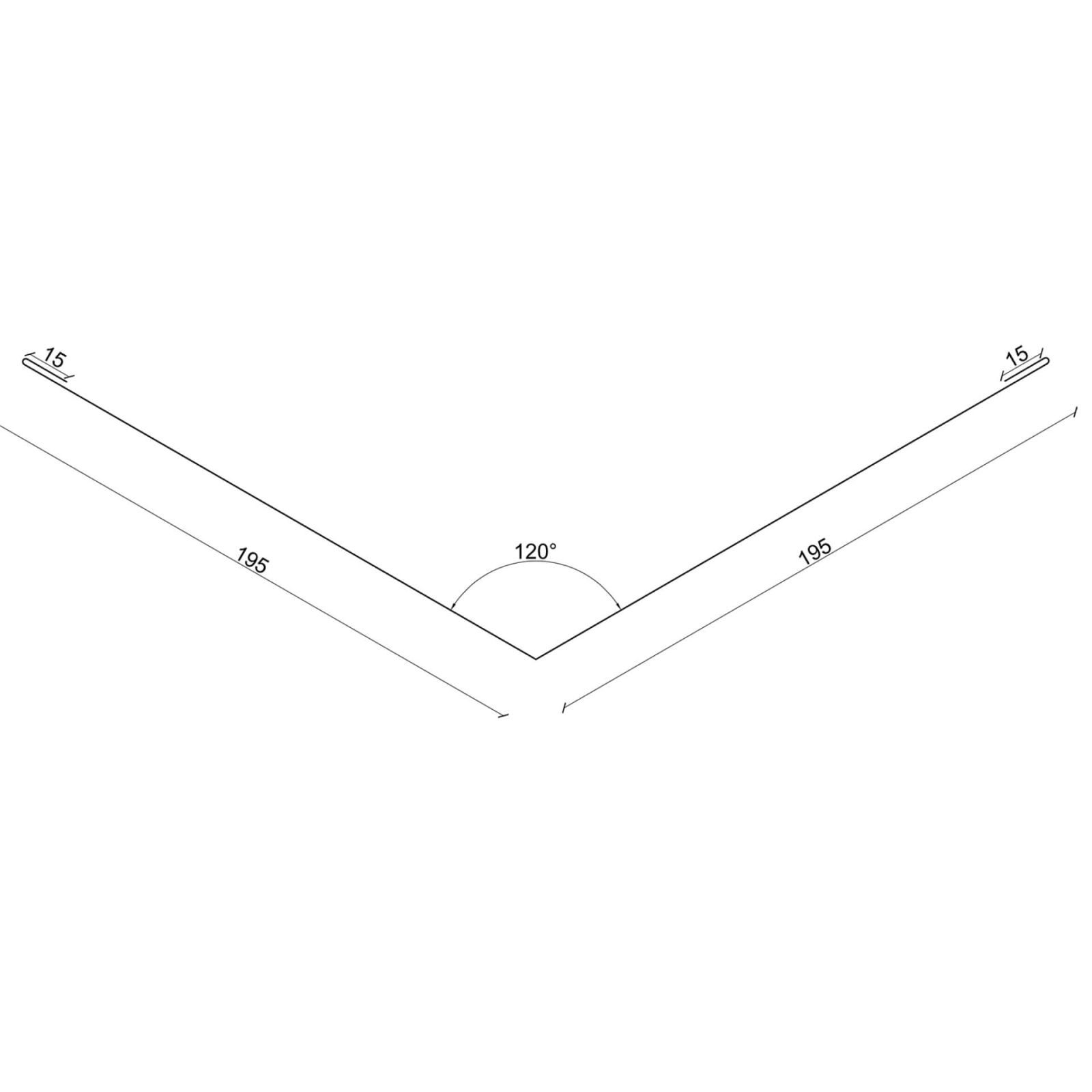 Kehlblech | 195 x 195 x 2000 mm | Stahl 0,50 mm | 50 µm PURMAT® | 7016 - Anthrazitgrau #3