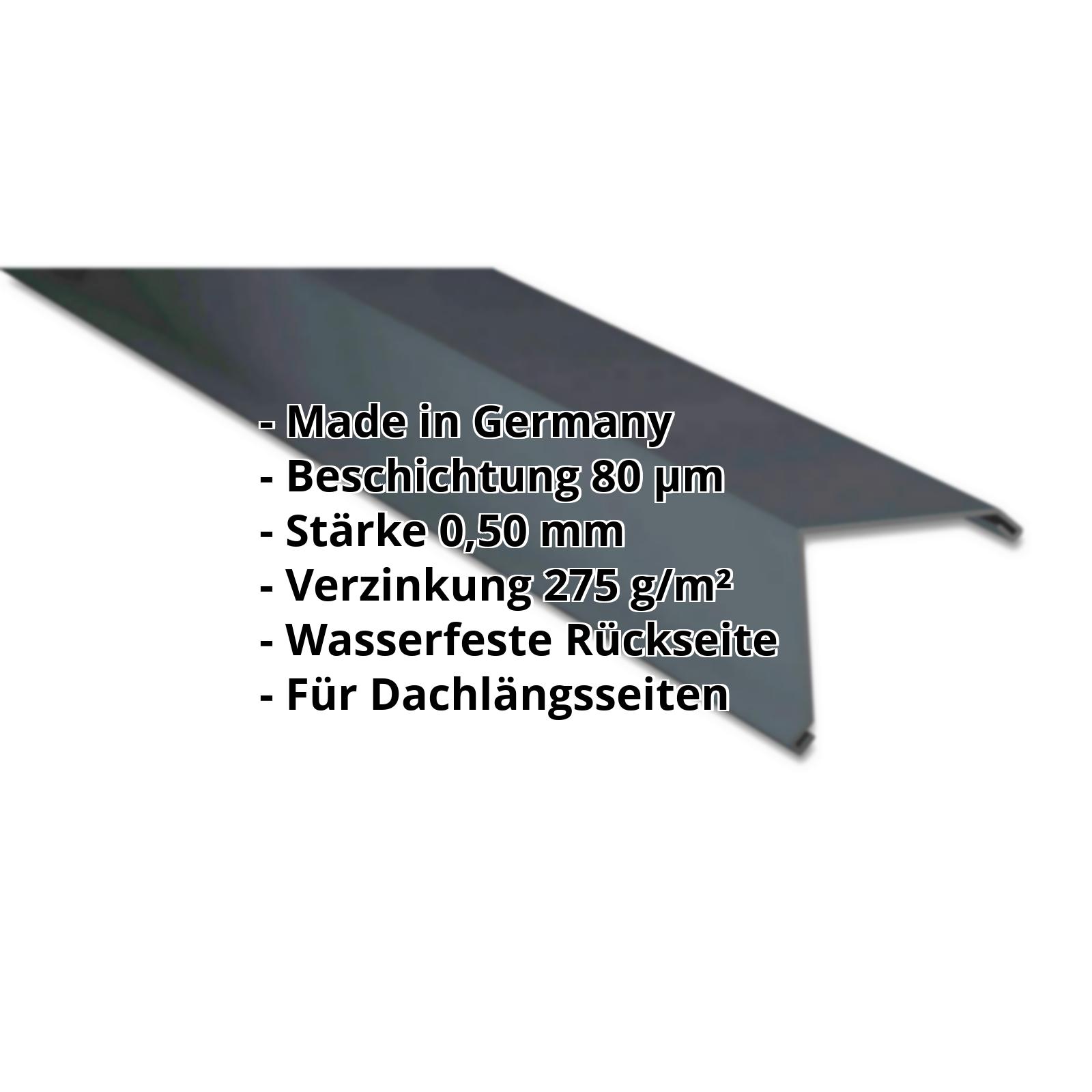 Ortgangwinkel | 80 µm Shimoco | 115 x 115 mm | Stahl 0,50 mm | 7016 - Anthrazitgrau #2
