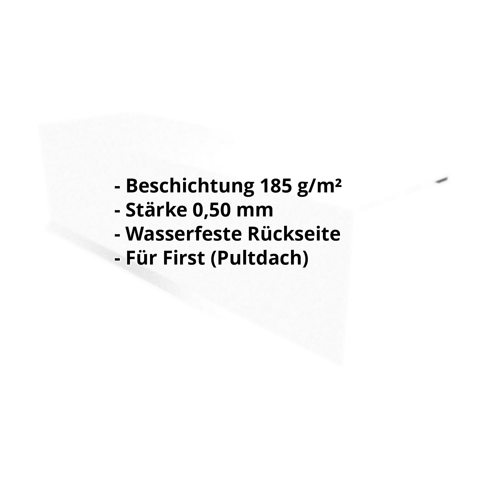 Pultabschluss | Aluzink | 110 x 100 x 2000 mm | 80° | Stahl 0,50 mm | Blank Aluminium #2