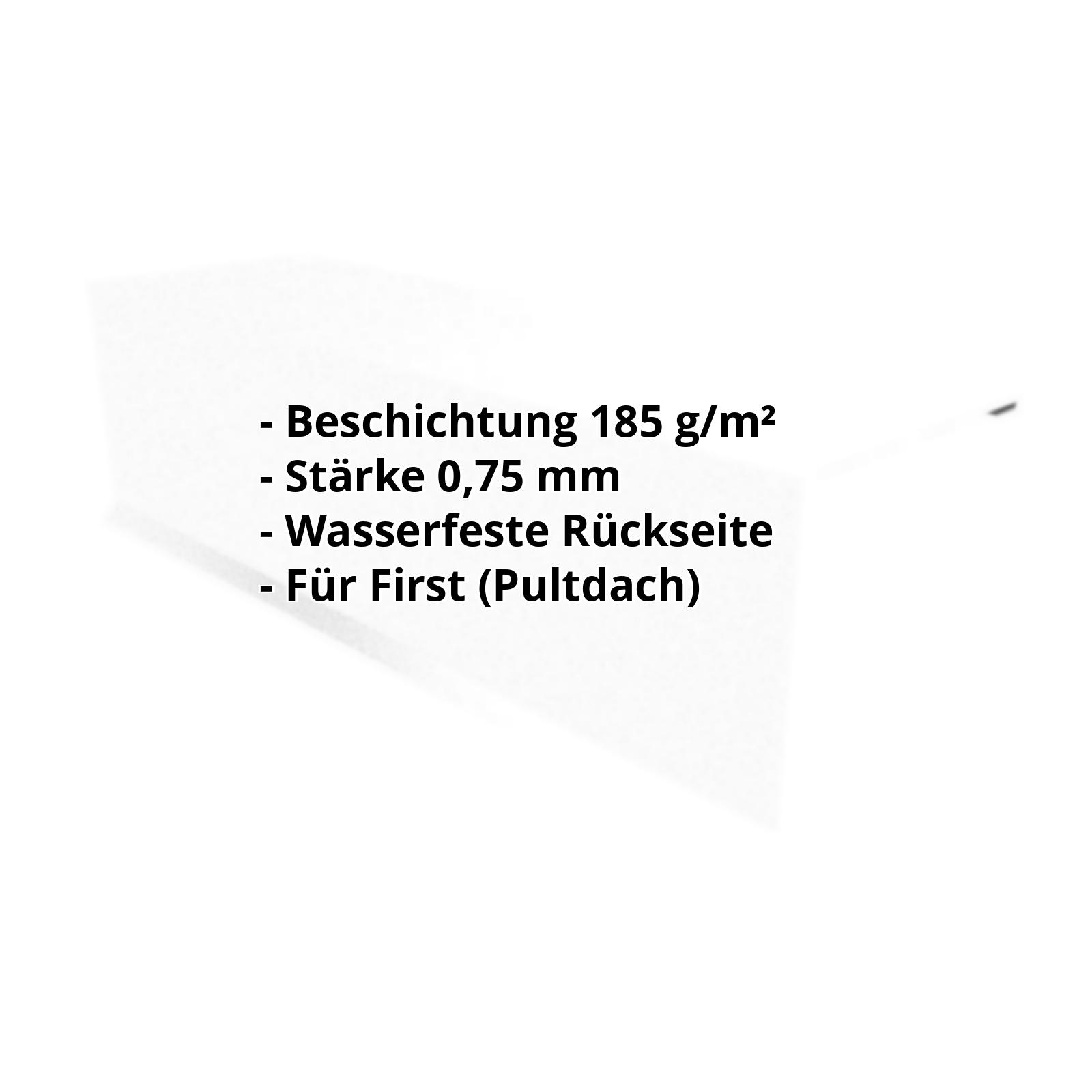 Pultabschluss | Aluzink | 110 x 100 x 2000 mm | 80° | Stahl 0,75 mm | Blank Aluminium #2