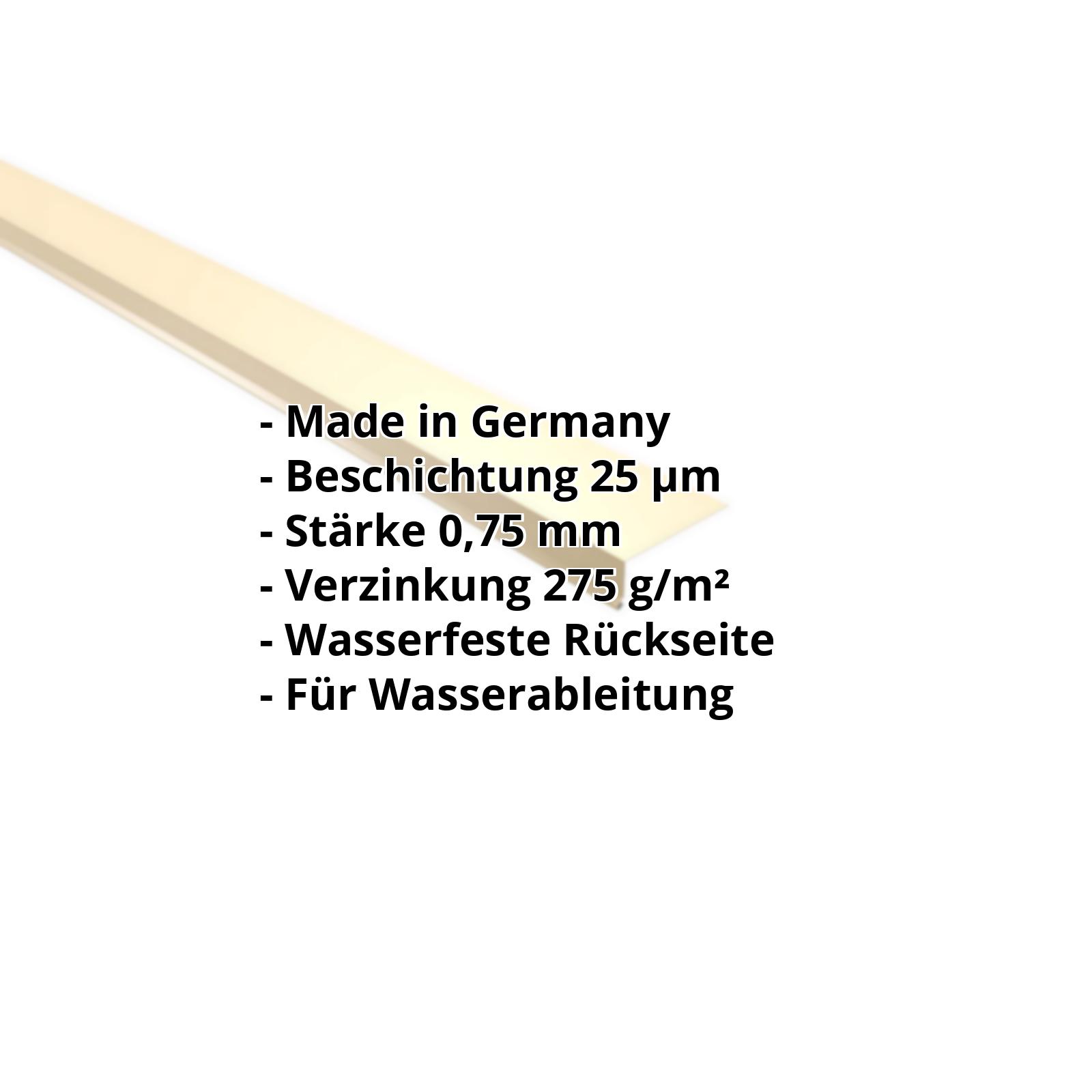 Traufenblech | 80 x 30 mm | 100° | Stahl 0,75 mm | 25 µm Polyester | 1015 - Hellelfenbein #2