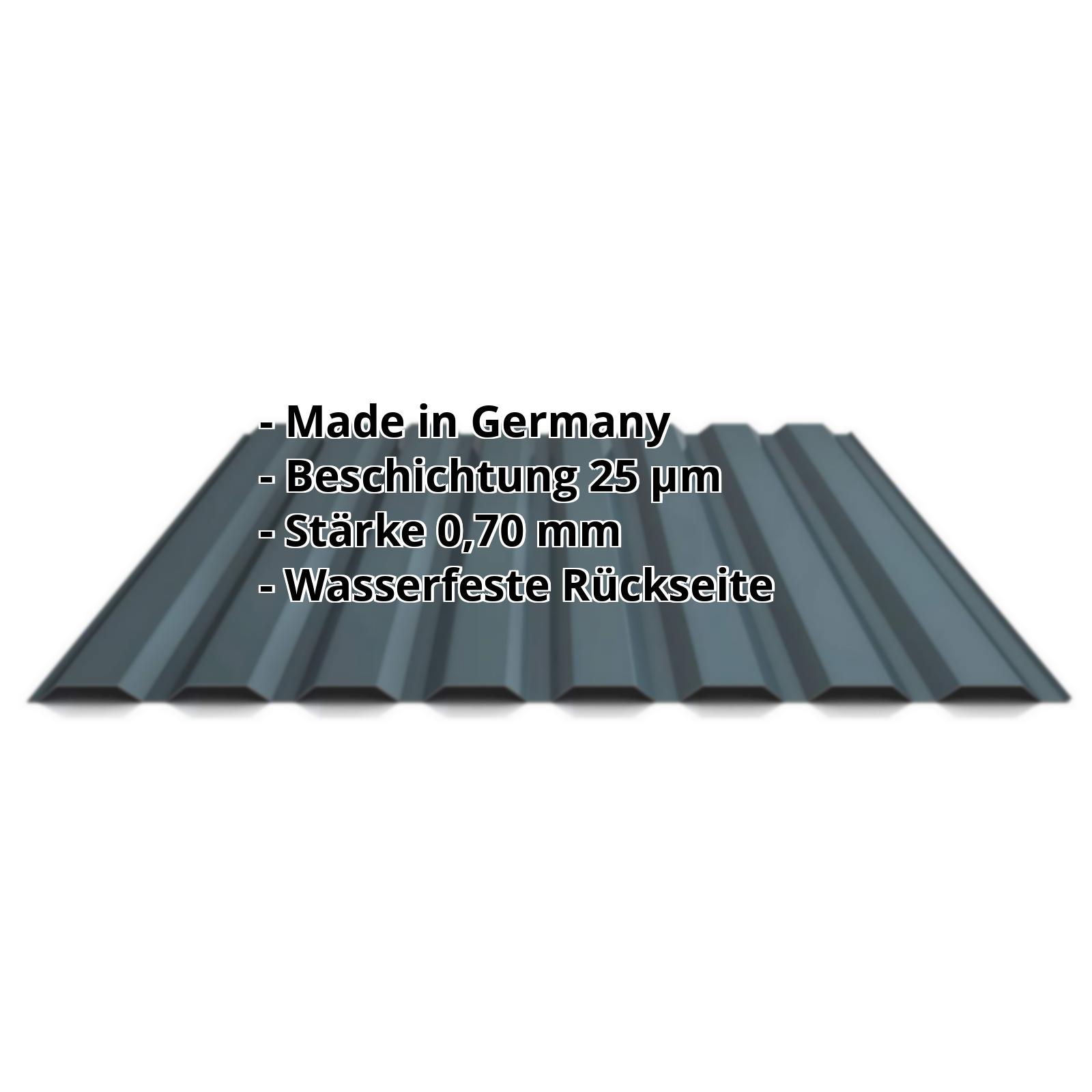 Trapezblech PA20/1100TW | 25 µm Polyester | Wand | Aluminium 0,70 mm | 7016 - Anthrazitgrau #2