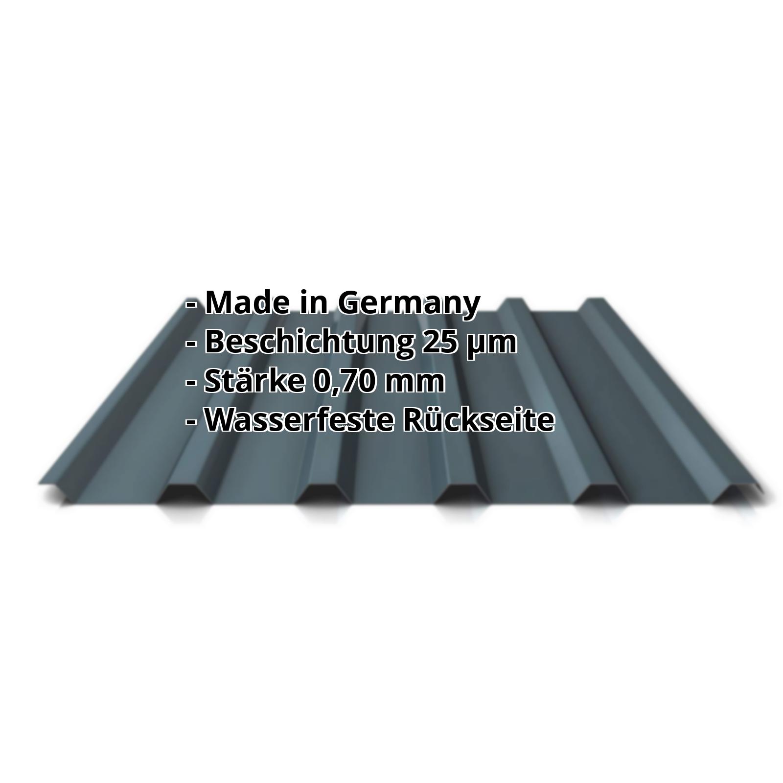 Trapezblech PA35/1035TR | 25 µm Polyester | Dach | Aluminium 0,70 mm | 7016 - Anthrazitgrau #2