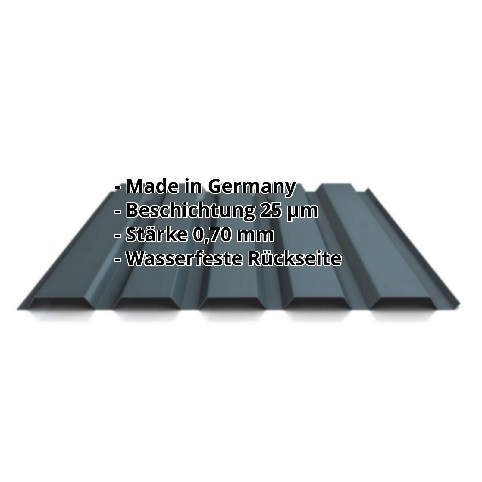 Trapezblech PA35/1035TW | 25 µm Polyester | Wand | Aluminium 0,70 mm | 7016 - Anthrazitgrau #2