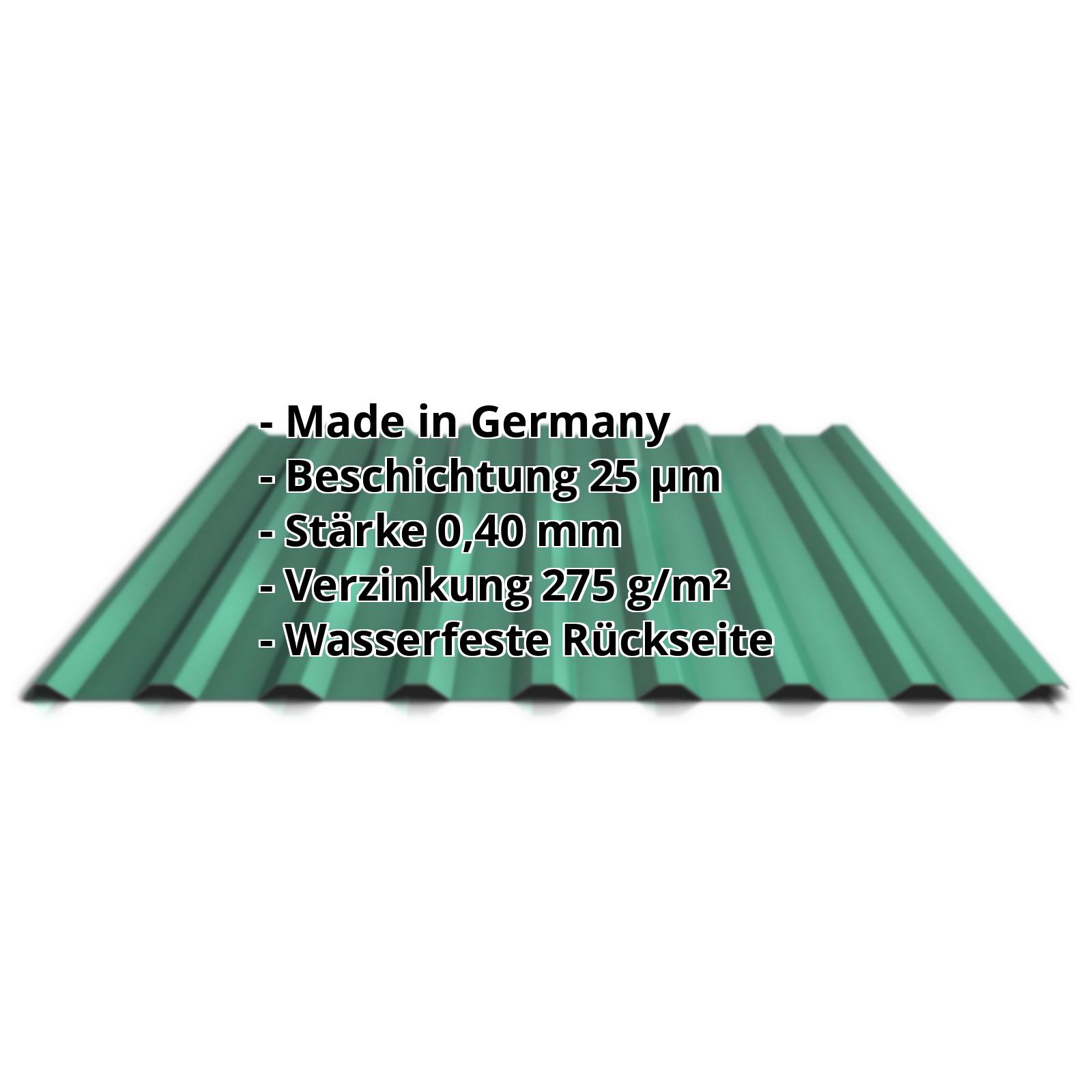 Trapezblech PS20/1100TR | Sonderposten | Dach | Stahl 0,40 mm | 6020 - Chromoxidgrün #2