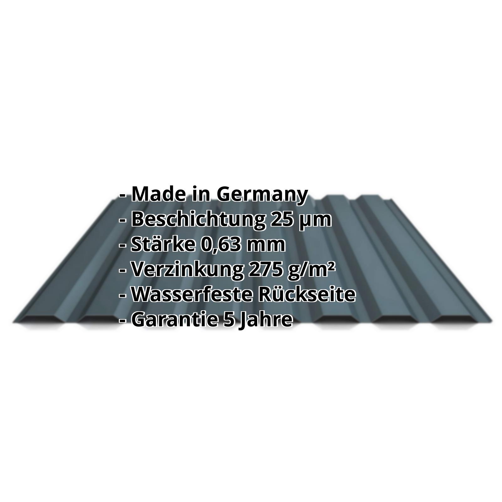 Trapezblech PS20/1100TW | 25 µm Polyester | Wand | Stahl 0,63 mm | 7016 - Anthrazitgrau #2