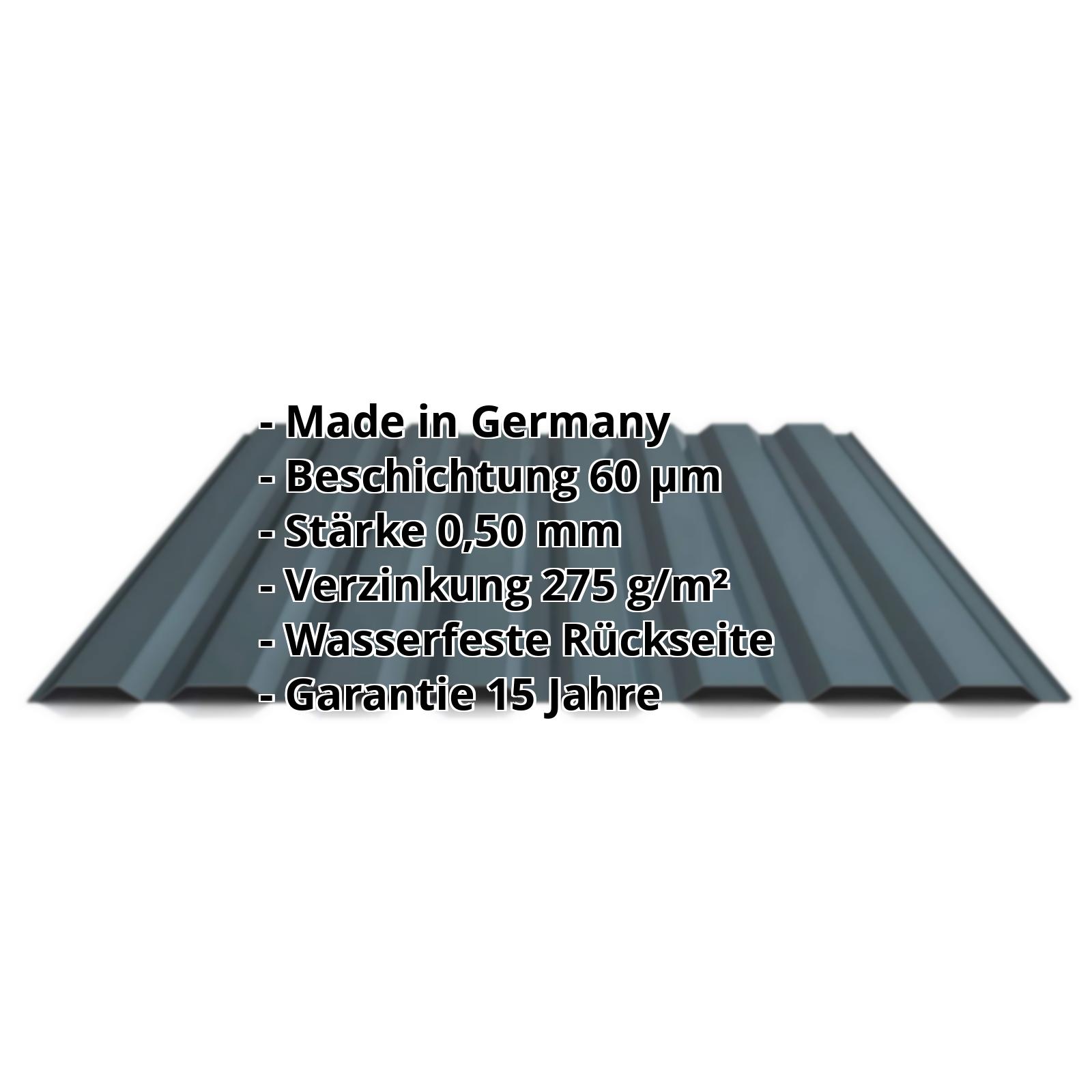 Trapezblech PS20/1100TW | 60 µm TTHD | Wand | Stahl 0,50 mm | 7016 - Anthrazitgrau #2