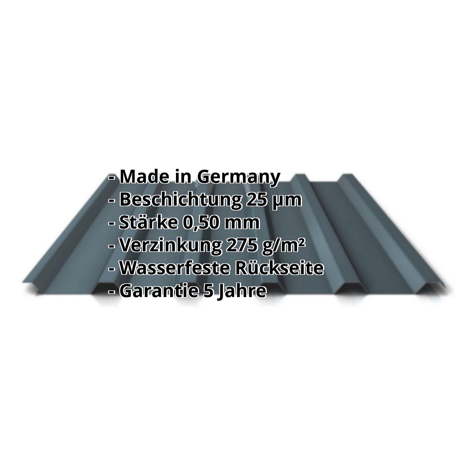 Trapezblech PS35/1035TR | 25 µm Polyester | Dach | Stahl 0,50 mm | 7016 - Anthrazitgrau #2