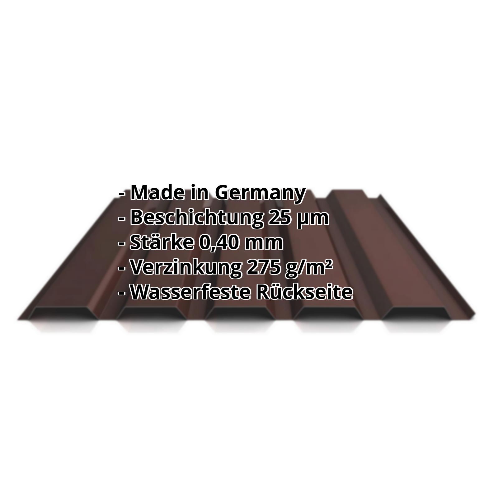 Trapezblech PS35/1035TW | Sonderposten | Wand | Stahl 0,40 mm | 8014 - Sepiabraun #2