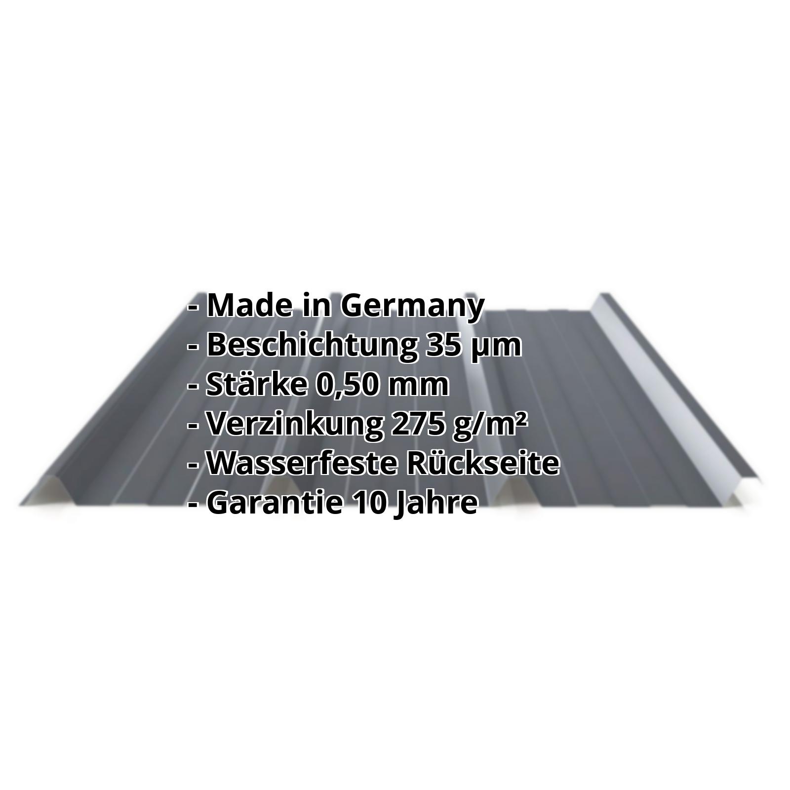 Trapezblech PS45/1000TR | 35 µm Mattpolyester | Dach | Stahl 0,50 mm | 23 - Dunkelgrau #2