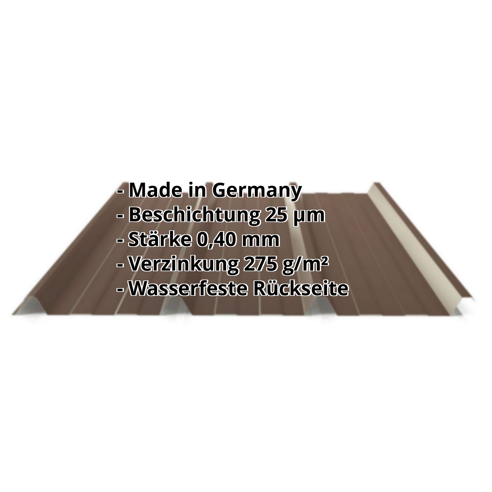 Trapezblech PS45/1000TR | Sonderposten | Dach | Stahl 0,40 mm | 8014 - Sepiabraun #2