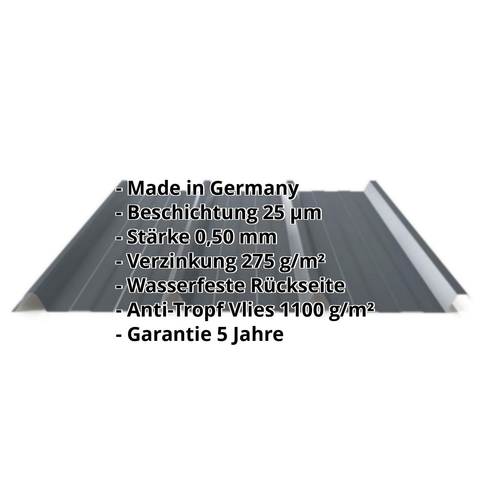 Trapezblech PS45/1000TRA | 25 µm Polyester | Dach | Stahl 0,50 mm | Anti-Tropf | 7016 - Anthrazitgrau #2