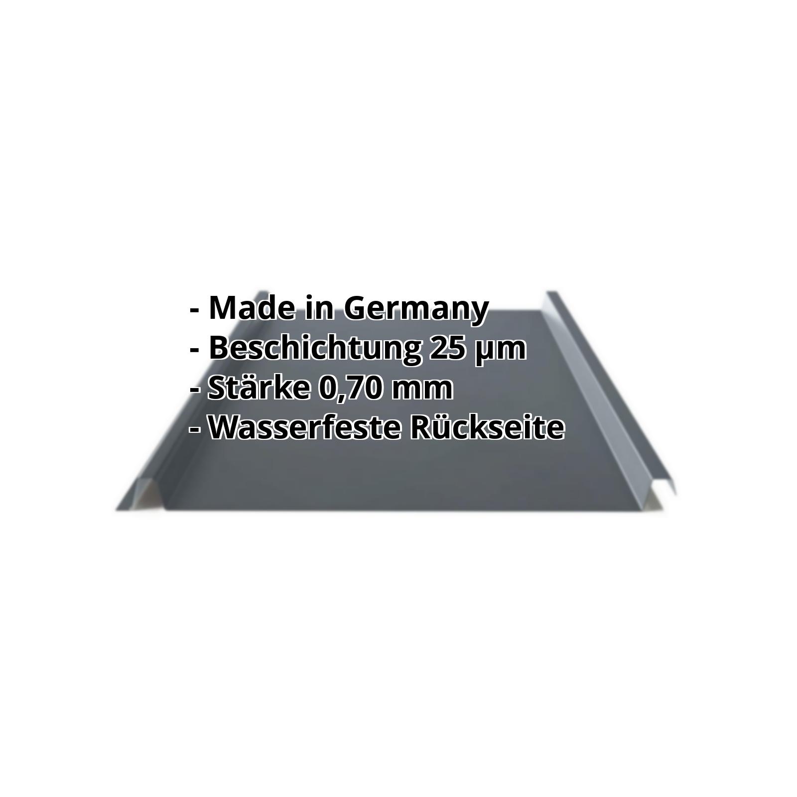 Trapezblech Stehfalz PA33/500SER | 25 µm Polyester | Dach | Aluminium 0,70 mm | 7016 - Anthrazitgrau #2