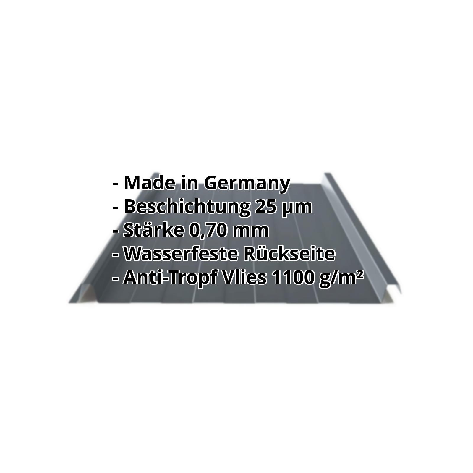 Trapezblech Stehfalz PA33/500SRA | 25 µm Polyester | Dach | Aluminium 0,70 mm | Anti-Tropf | 7016 - Anthrazitgrau #2