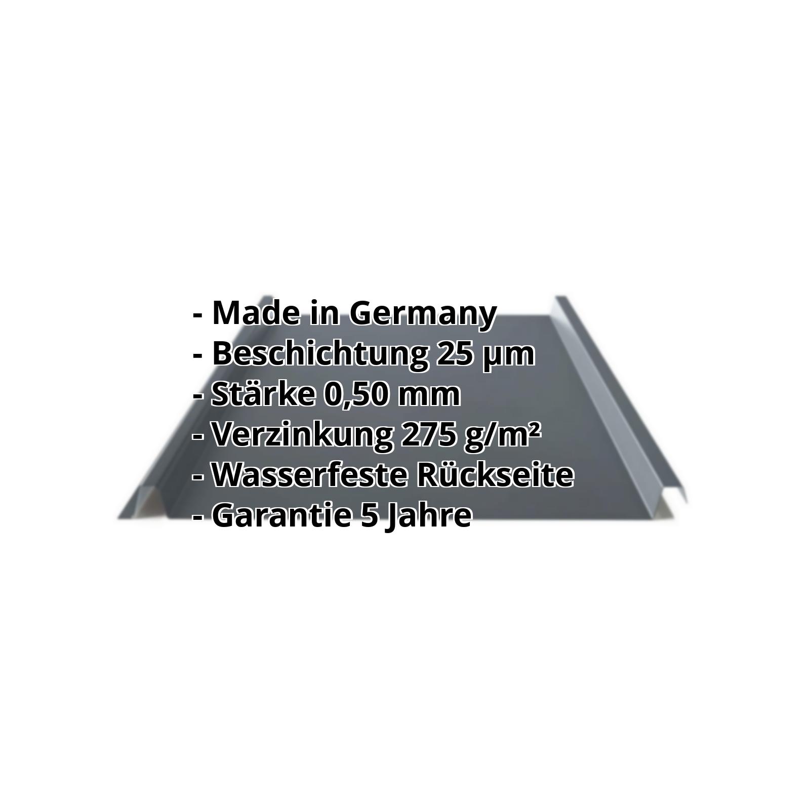 Trapezblech Stehfalz PS33/500SER | 25 µm Polyester | Dach | Stahl 0,50 mm | 7016 - Anthrazitgrau #2