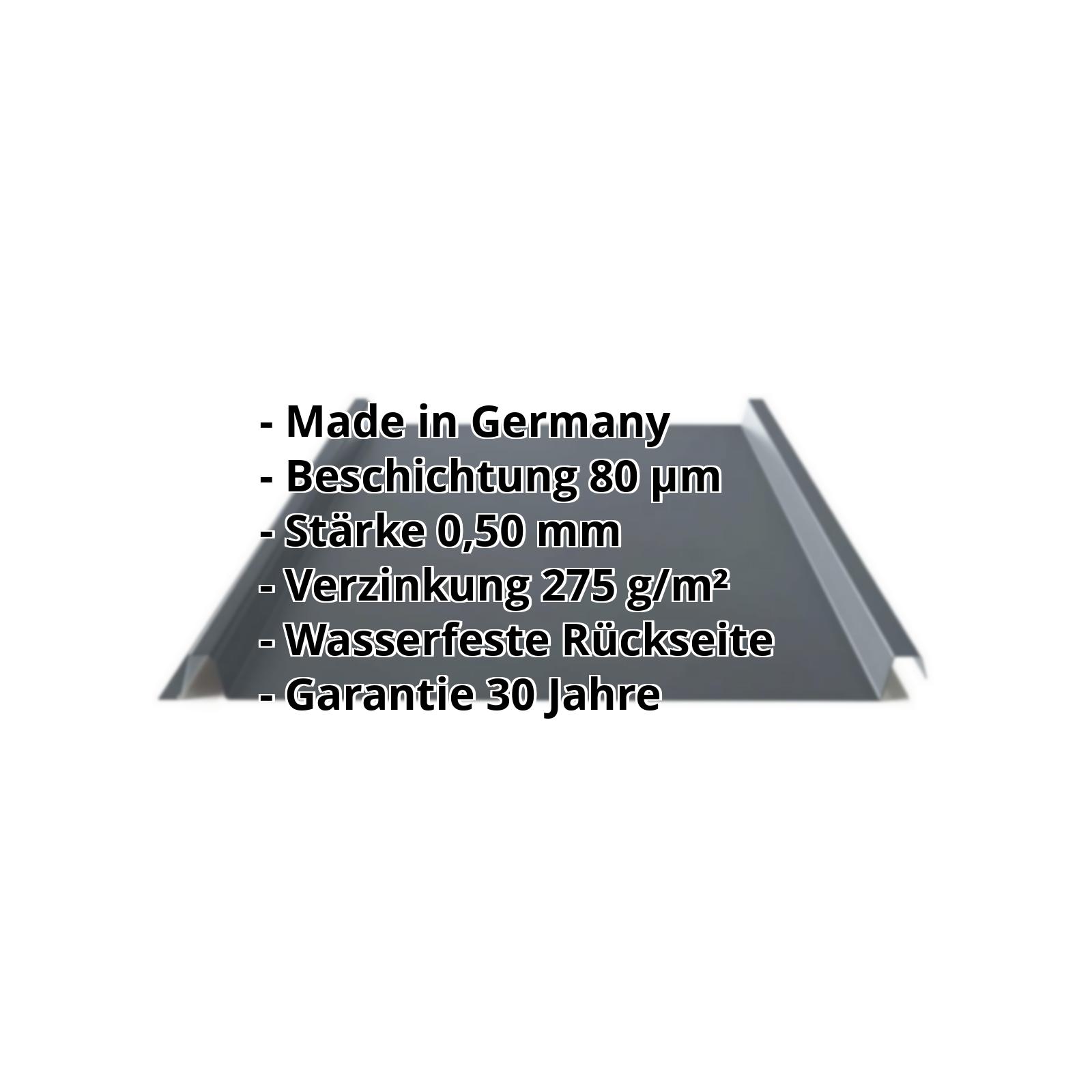 Trapezblech Stehfalz PS33/500SER | 80 µm Shimoco | Dach | Stahl 0,50 mm | 7016 - Anthrazitgrau #2