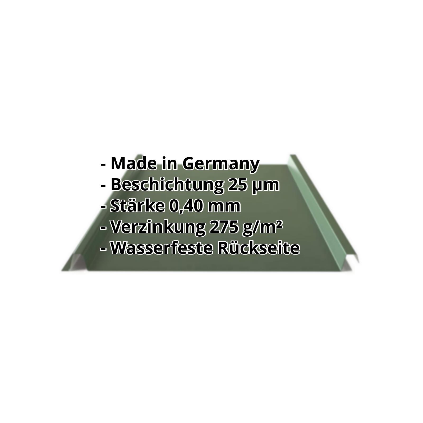 Trapezblech Stehfalz PS33/500SER | Sonderposten | Dach | Stahl 0,40 mm | 6020 - Chromoxidgrün #2