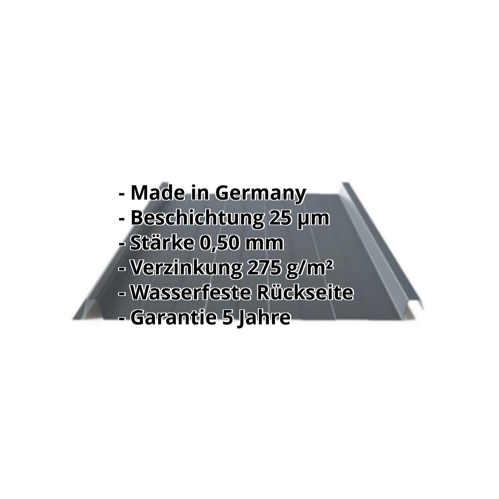 Trapezblech Stehfalz PS33/500SR | 25 µm Polyester | Dach | Stahl 0,50 mm | 7016 - Anthrazitgrau #2