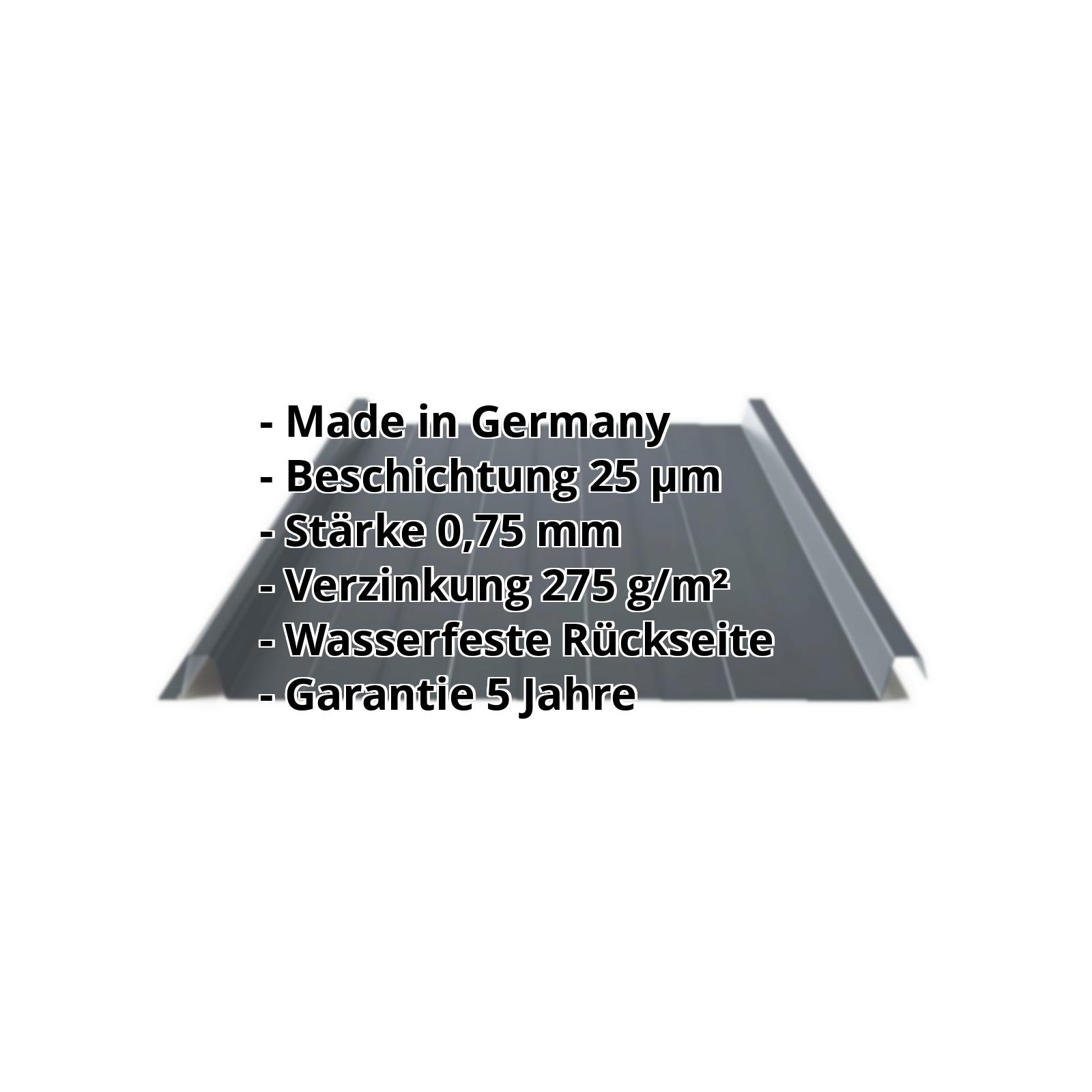 Trapezblech Stehfalz PS33/500SR | 25 µm Polyester | Dach | Stahl 0,75 mm | 7016 - Anthrazitgrau #2