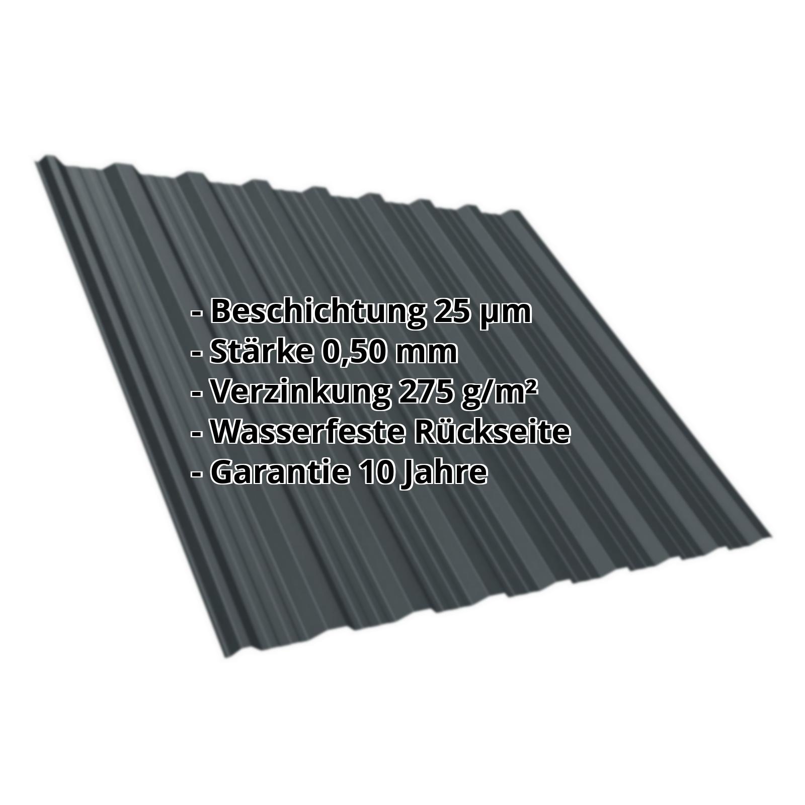 Trapezblech T18DR | Dach | Stahl 0,50 mm | 25 µm Polyester | 7016 - Anthrazitgrau #2