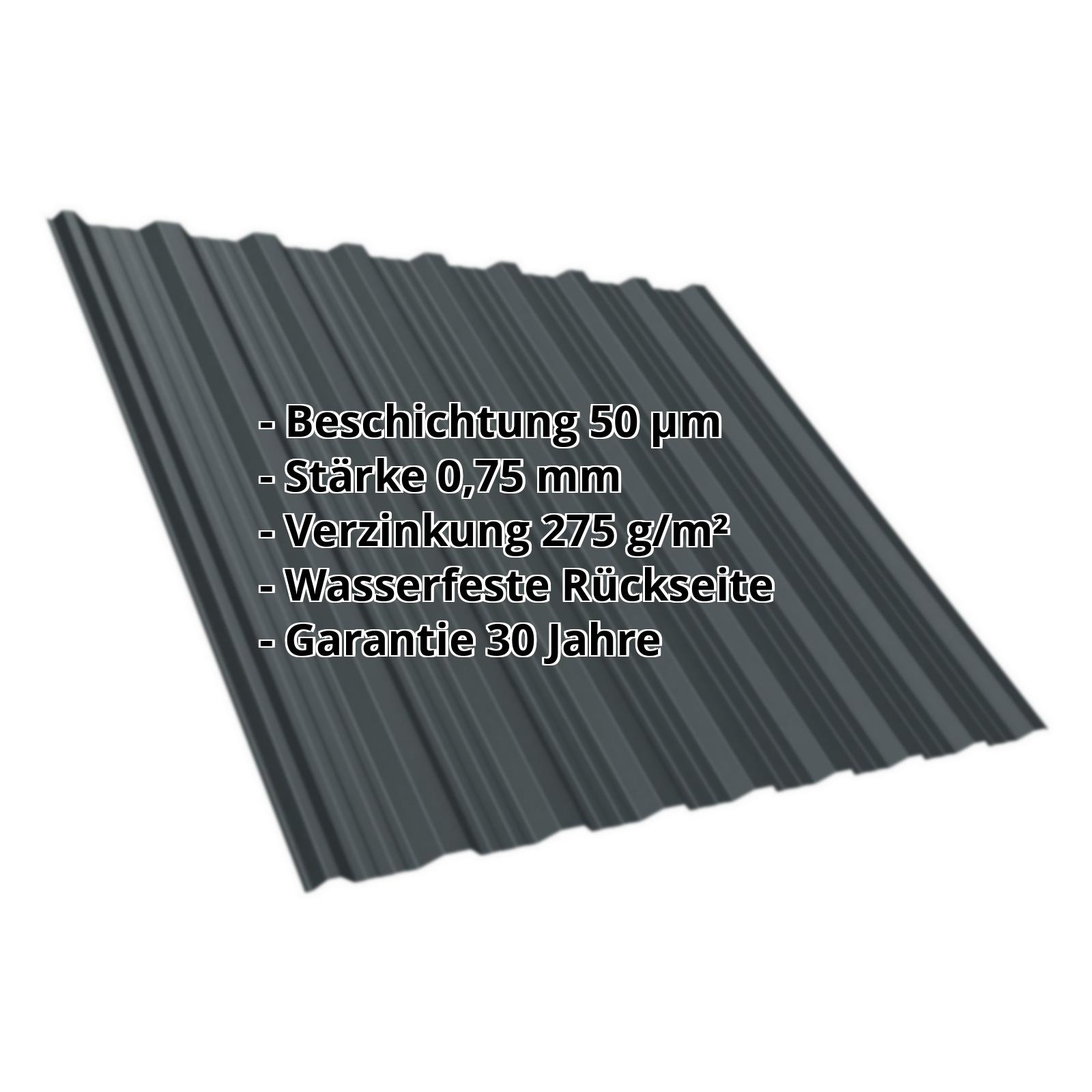 Trapezblech T18DRD | 50 µm PURLAK® | Dach | Stahl 0,75 mm | 7016 - Anthrazitgrau #2