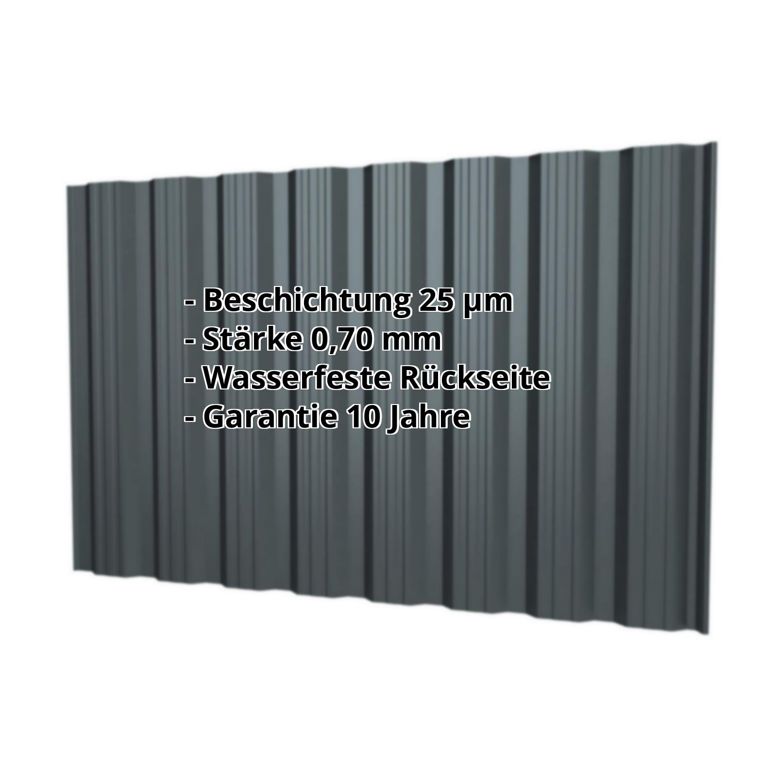 Trapezblech T18DRW | 25 µm Polyester | Wand | Aluminium 0,70 mm | 7016 - Anthrazitgrau #2