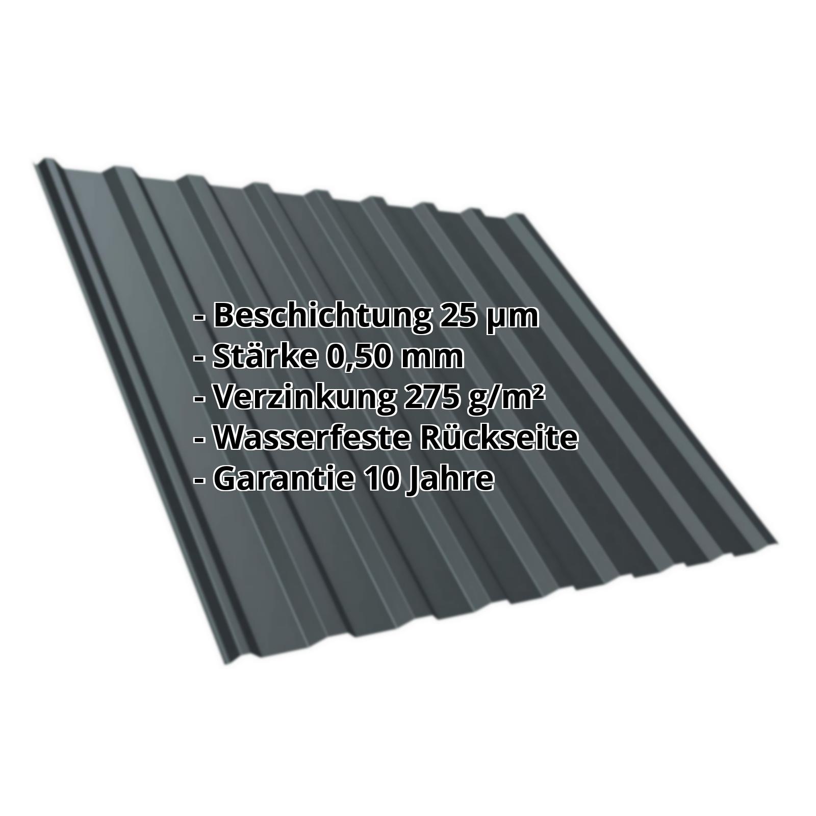 Trapezblech T20MD | 25 µm Polyester | Dach | Stahl 0,50 mm | 7016 - Anthrazitgrau #2