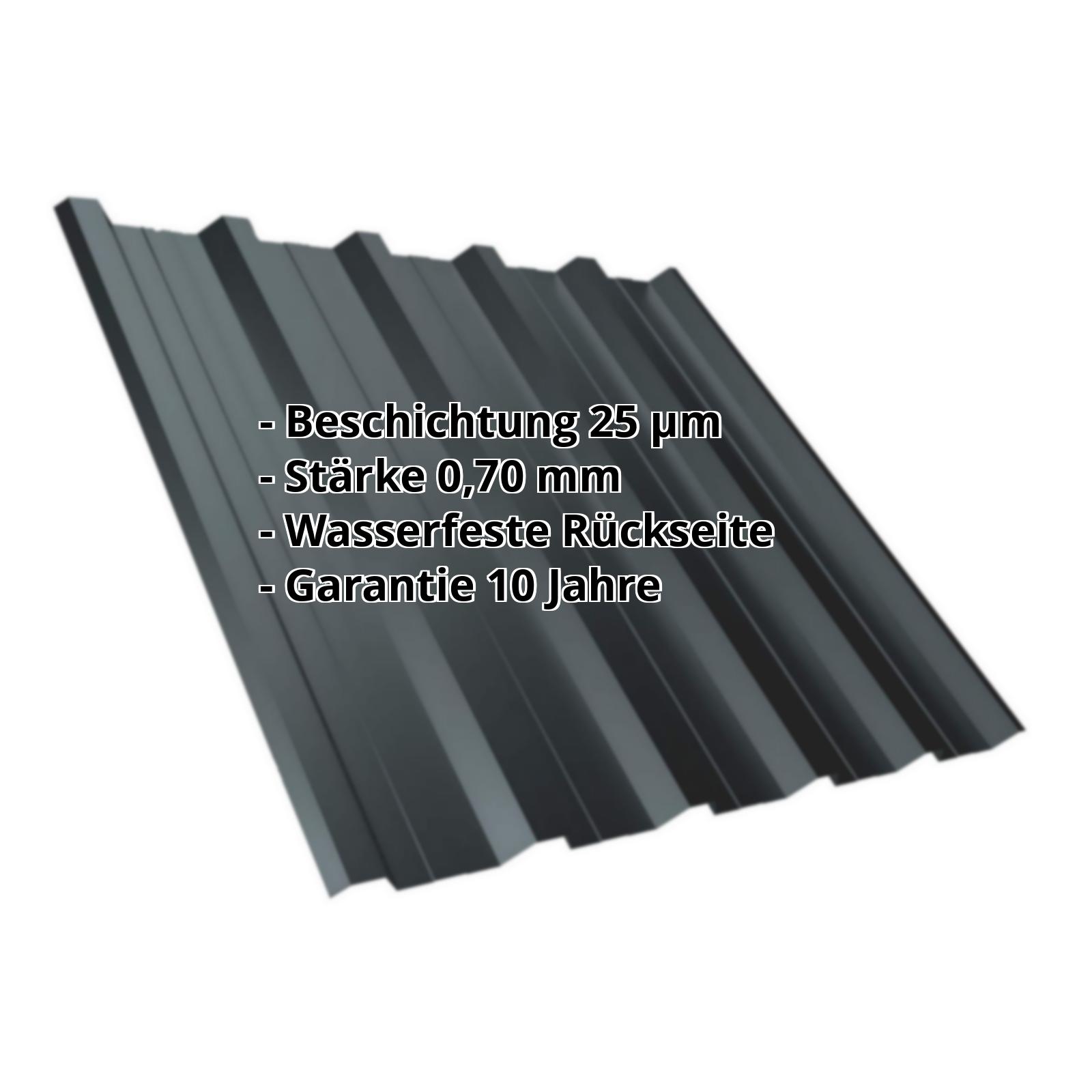 Trapezblech T35DRD | 25 µm Polyester | Dach | Aluminium 0,70 mm | 7016 - Anthrazitgrau #2