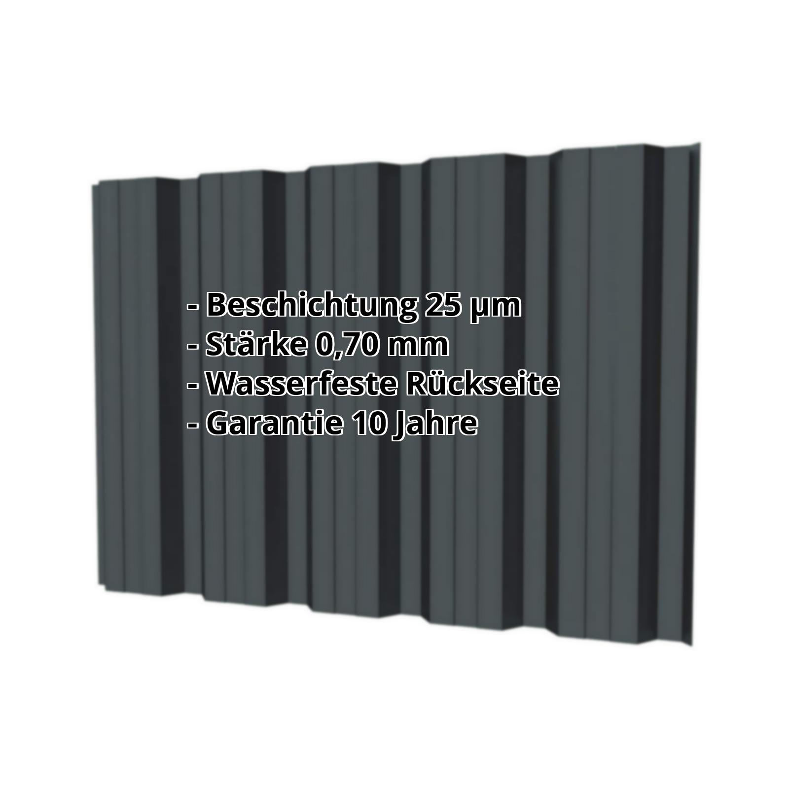 Trapezblech T35DRW | 25 µm Polyester | Wand | Aluminium 0,70 mm | 7016 - Anthrazitgrau #2
