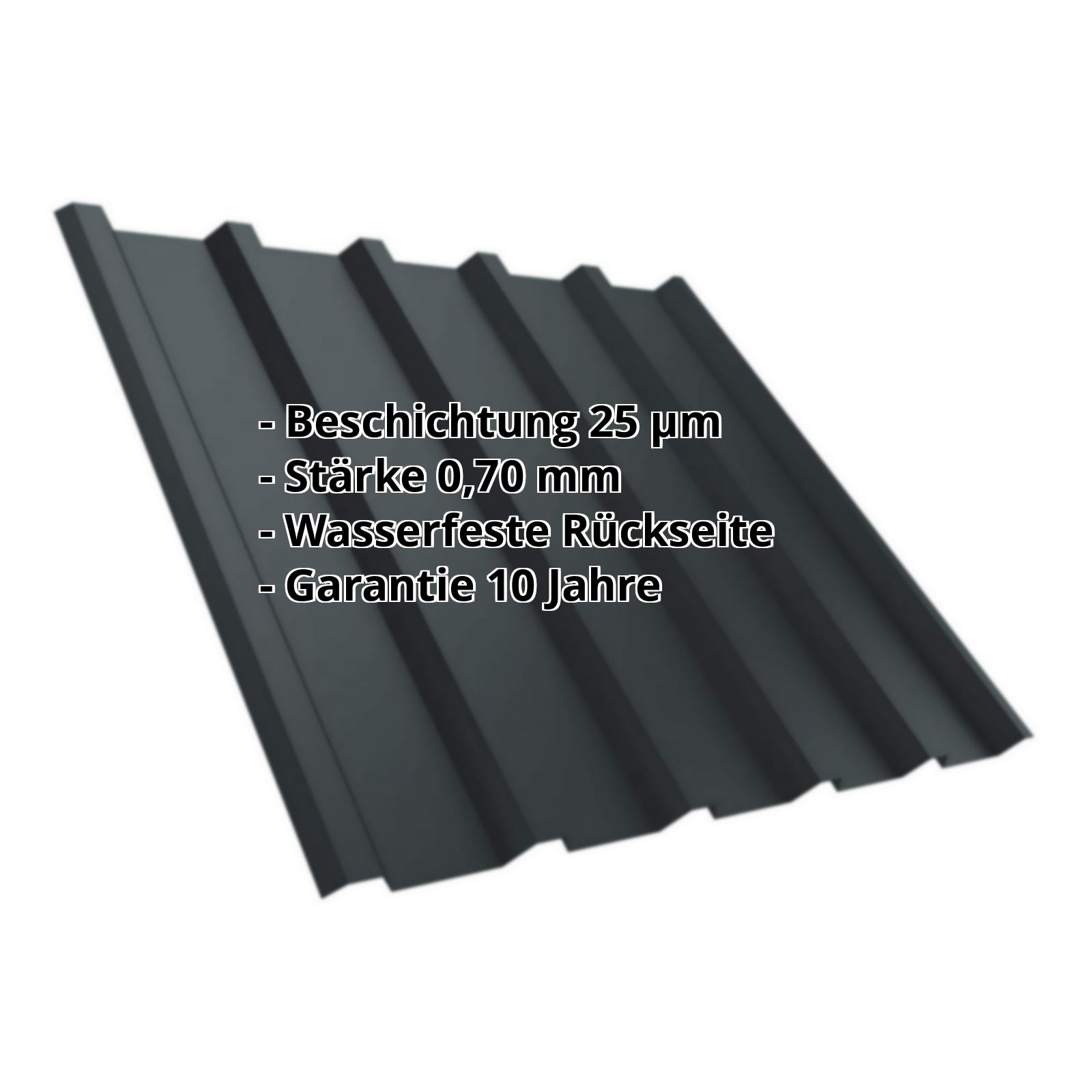 Trapezblech T35MD | 25 µm Polyester | Dach | Aluminium 0,70 mm | 7016 - Anthrazitgrau #2