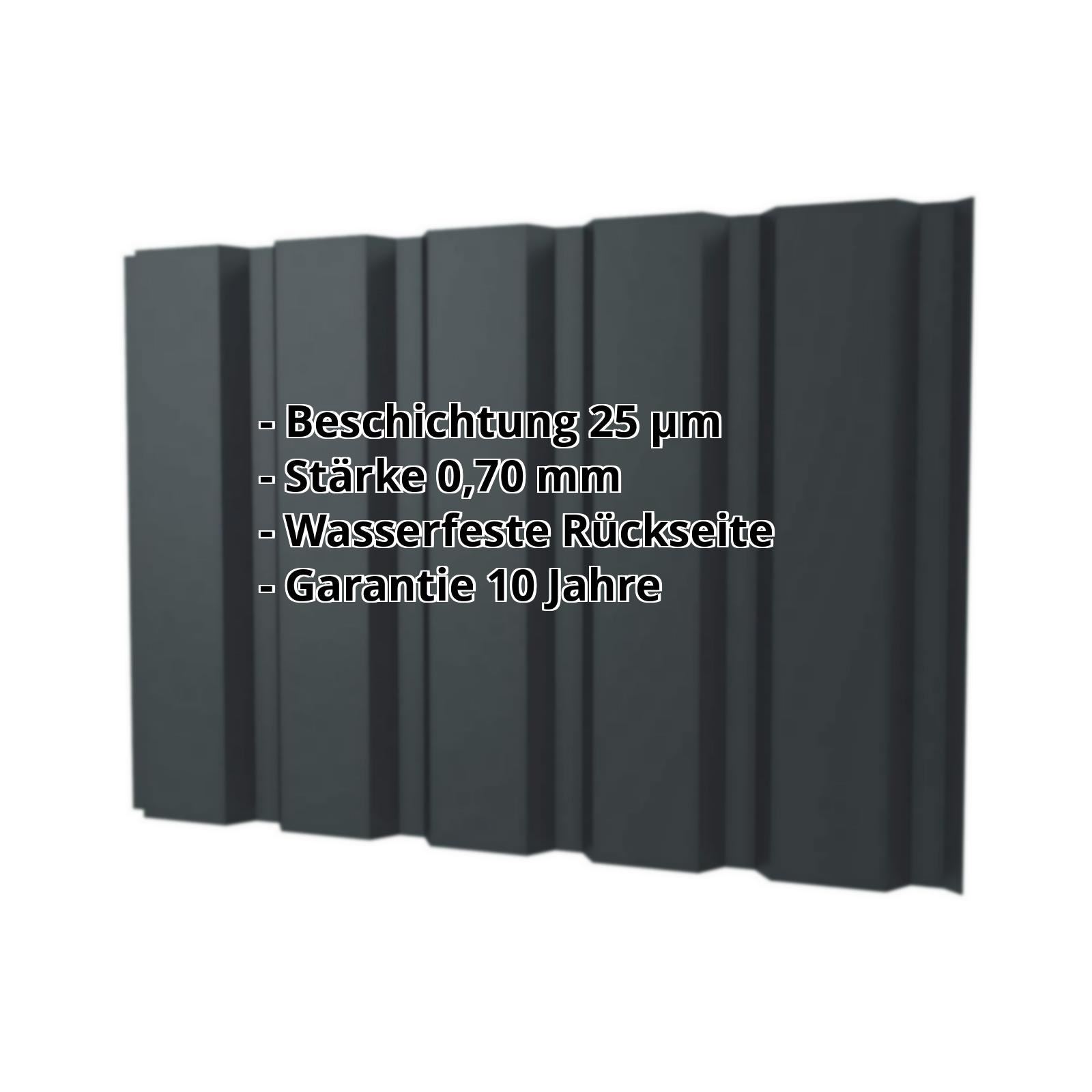 Trapezblech T35MW | 25 µm Polyester | Wand | Aluminium 0,70 mm | 7016 - Anthrazitgrau #2