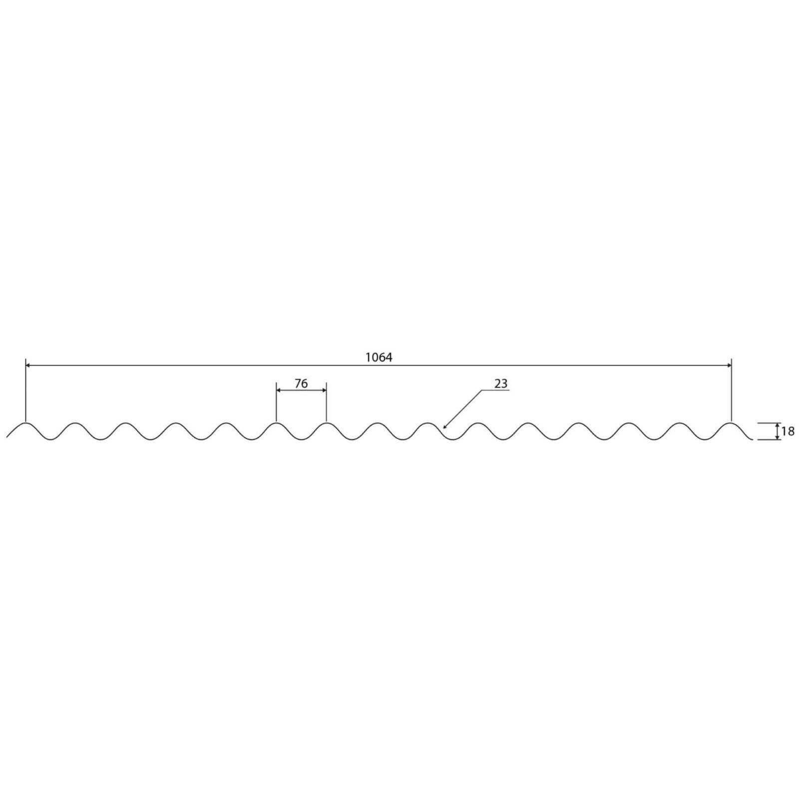 Wellblech 18/1064 | Wand | Stahl 0,63 mm | 25 µm Polyester | 1015 - Hellelfenbein #5