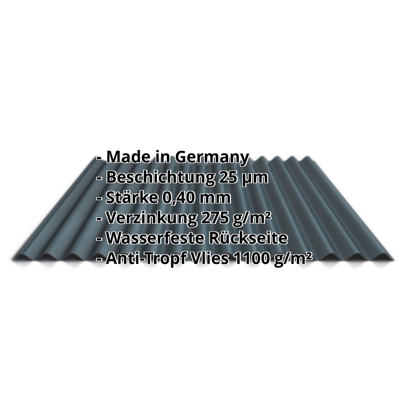 Wellblech PS18/1064CRA | Sonderposten | Dach | Stahl 0,40 mm | Anti-Tropf | 7016 - Anthrazitgrau #2