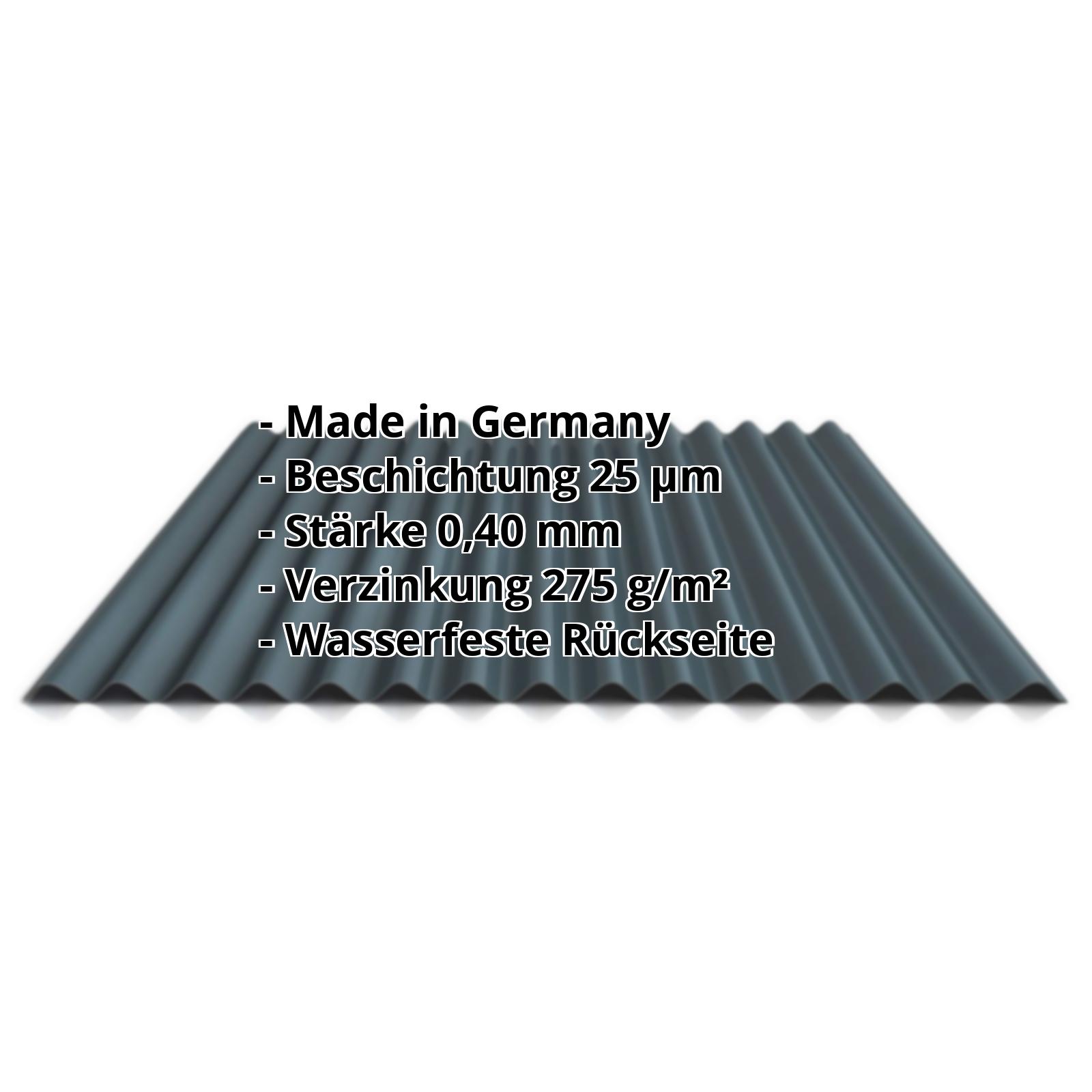 Wellblech PS18/1064CW | Sonderposten | Wand | Stahl 0,40 mm | 7016 - Anthrazitgrau #2