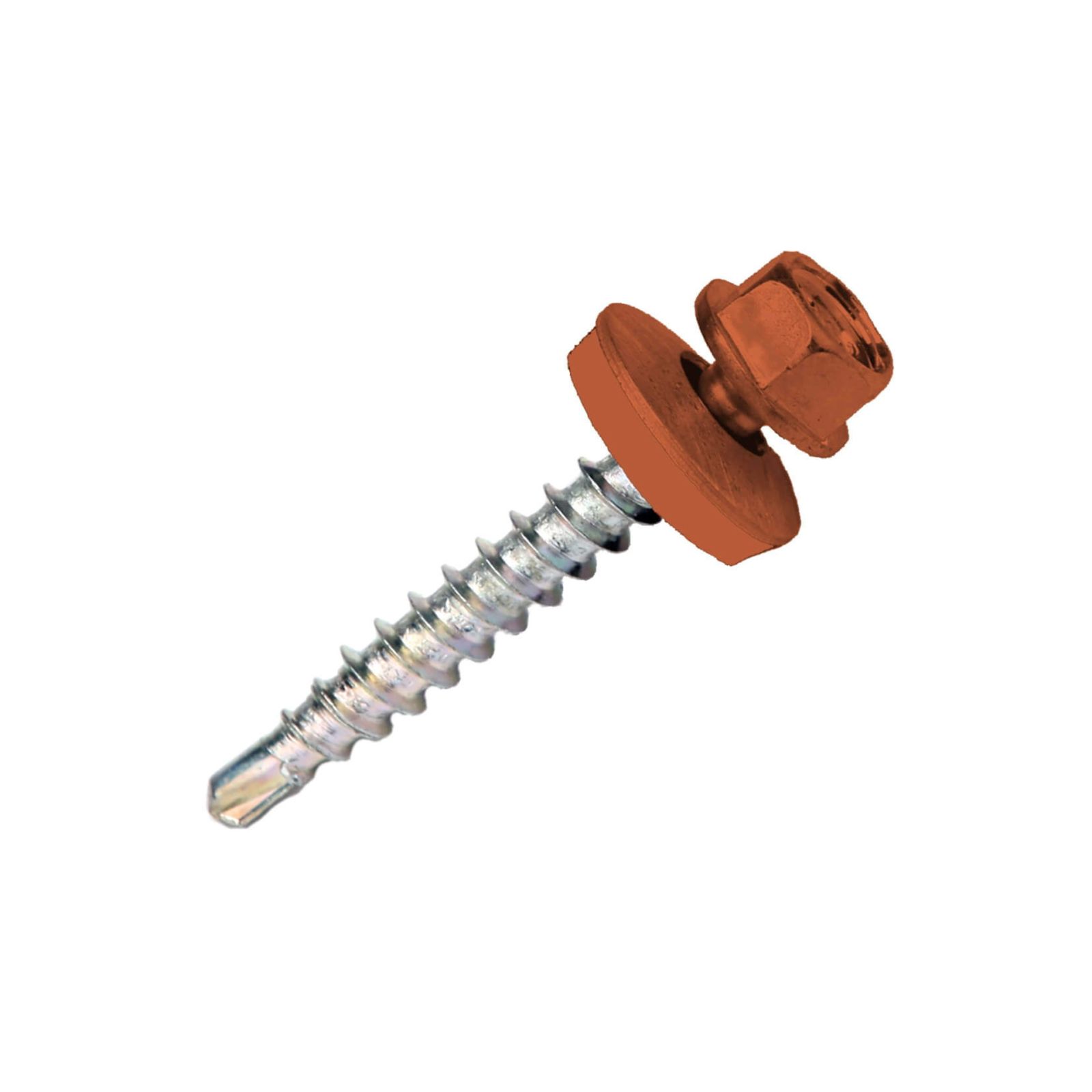 Verzinkte Schrauben | Für Montage Tiefsicke auf Holzkonstruktion | 4,8 x 35 mm E14 | Kupferbraun