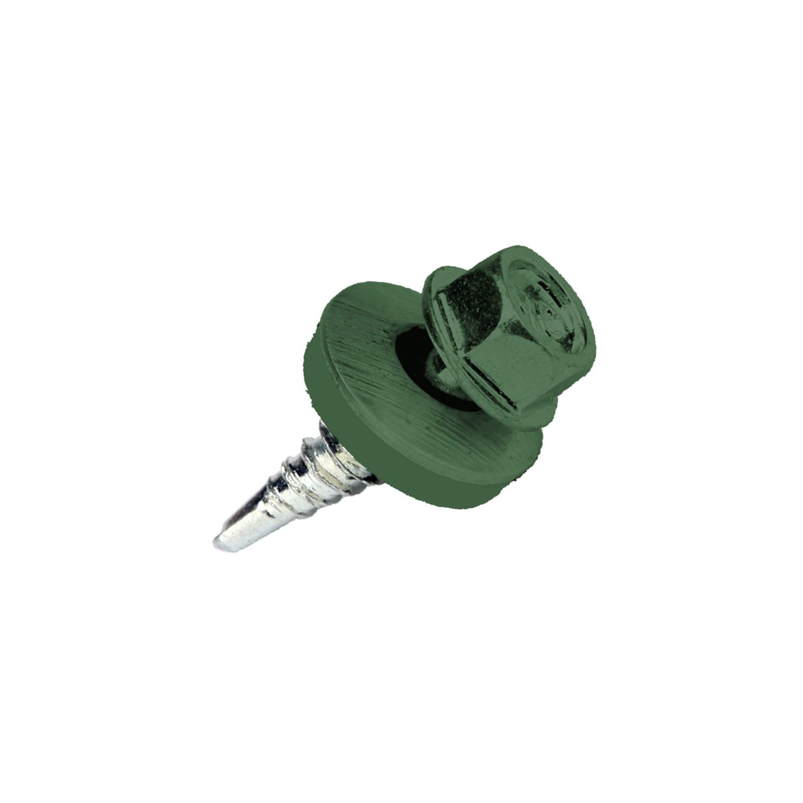 Verzinkte Schrauben | Für Überlappungen und Kantteile | 4,8 x 20 mm E14 | Moosgrün