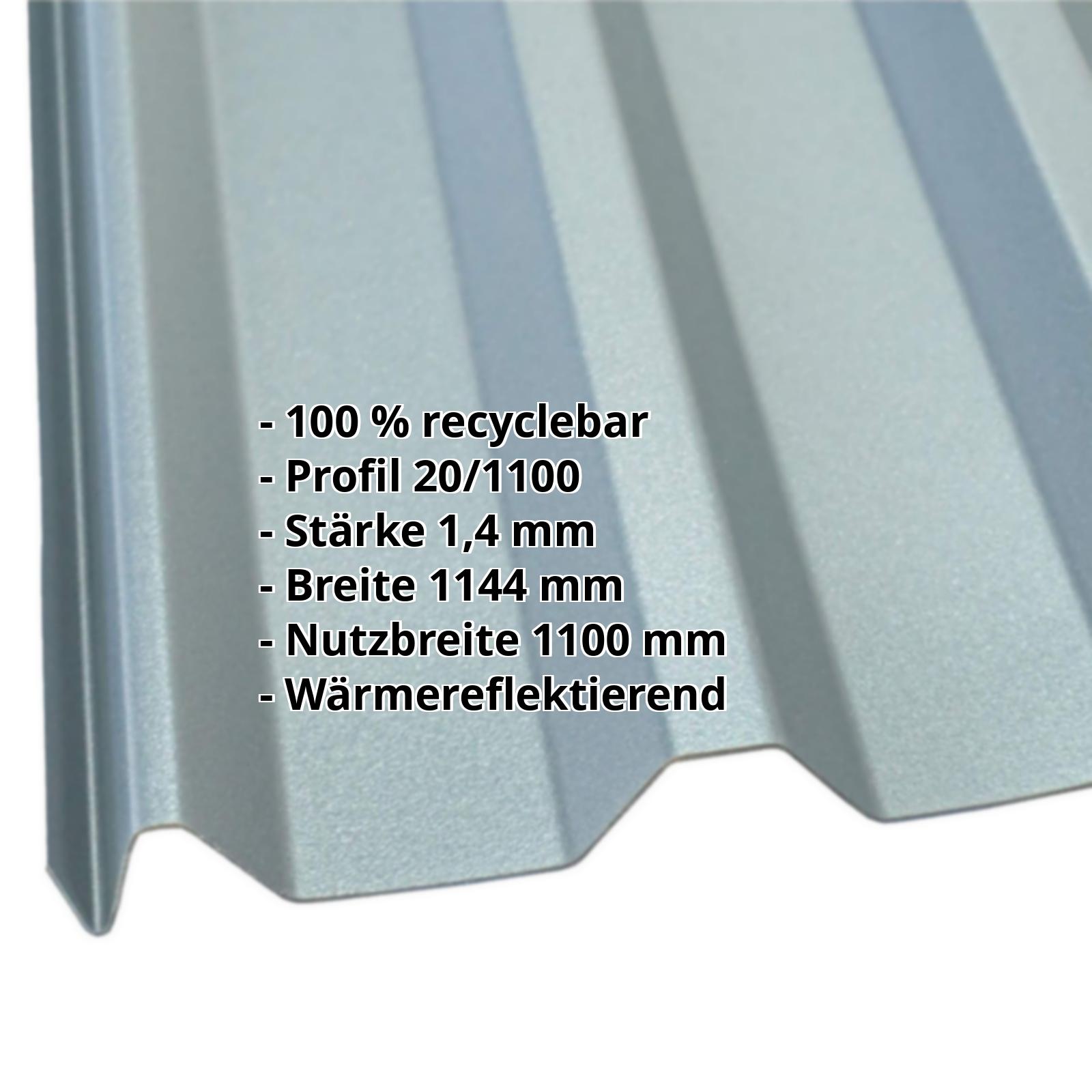 PVC Profilplatte FLEXI | 20/1100 | 1,40 mm | Anthrazit Metallic | 2000 mm #2