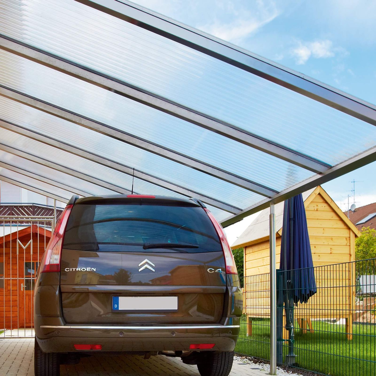 Acrylglas Stegdoppelplatte | 16 mm | Profil A4 | Sparpaket | Plattenbreite 980 mm | Klar | Breite 3,09 m | Länge 2,00 m #16