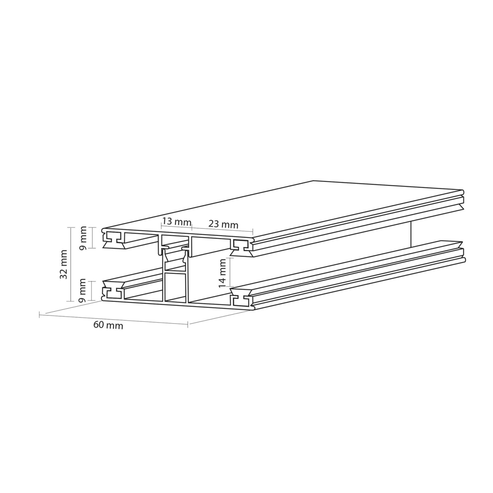 Polycarbonat Stegplatte | 16 mm | Profil DUO | Sparpaket | Plattenbreite 1200 mm | Klar | Breite 3,75 m | Länge 2,00 m #8