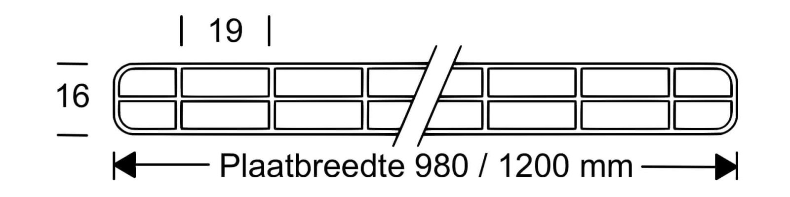 Polycarbonat Stegplatte | 16 mm | Profil Mendiger | Sparpaket | Plattenbreite 1200 mm | Klar | Breite 3,75 m | Länge 2,00 m #10
