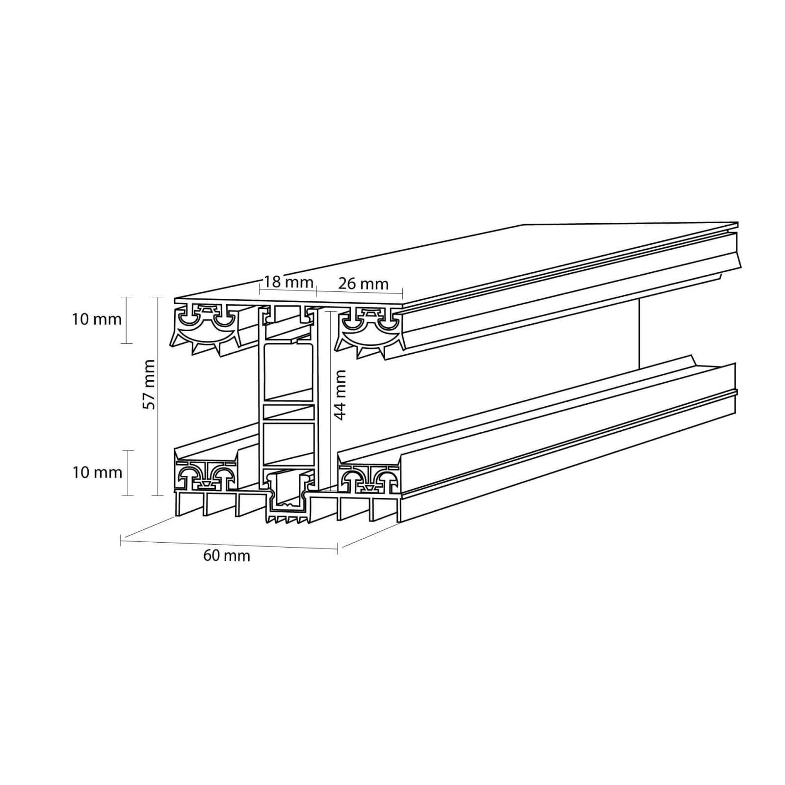 Polycarbonat Stegplatte | 25 mm | Profil Mendiger | Sparpaket | Plattenbreite 980 mm | Klar | Extra stark | Breite 3,10 m | Länge 2,00 m #8