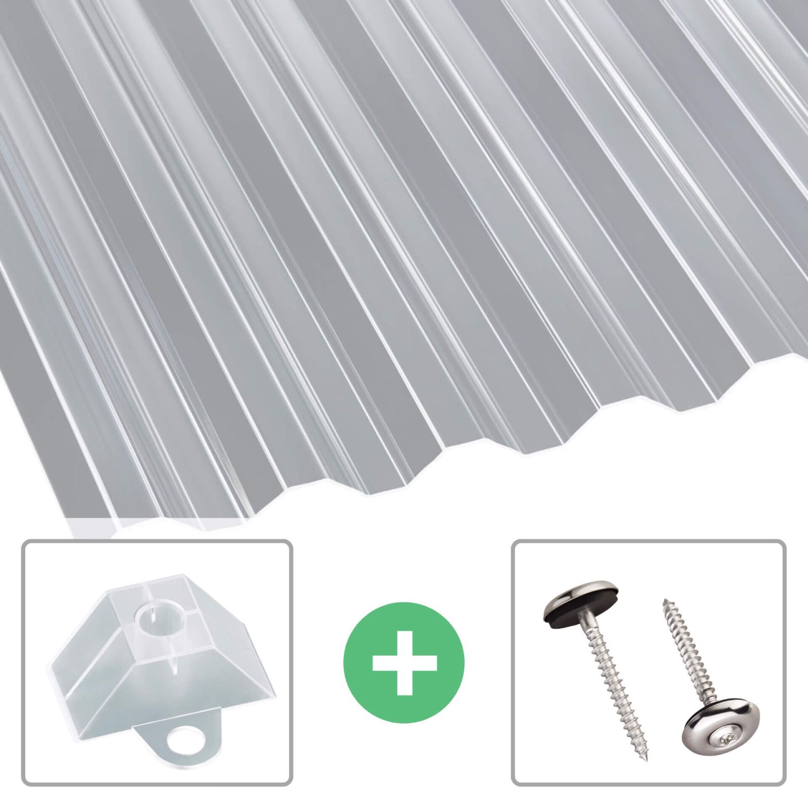 Acrylglas Wellplatte | 76/18 | Sparpaket | 1,50 mm | Klar | Breite 3,00 m | Länge 2,00 m #1