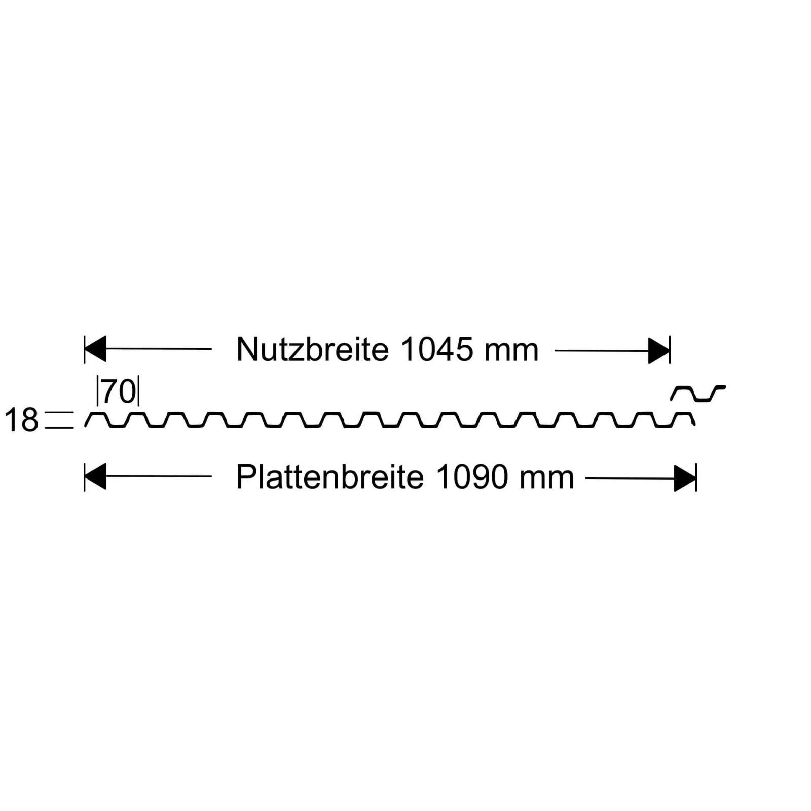 BIO LINE Spundwandplatte | 70/18 | Sparpaket | 1,20 mm | Klar | Breite 3,18 m | Länge 2,00 m #8