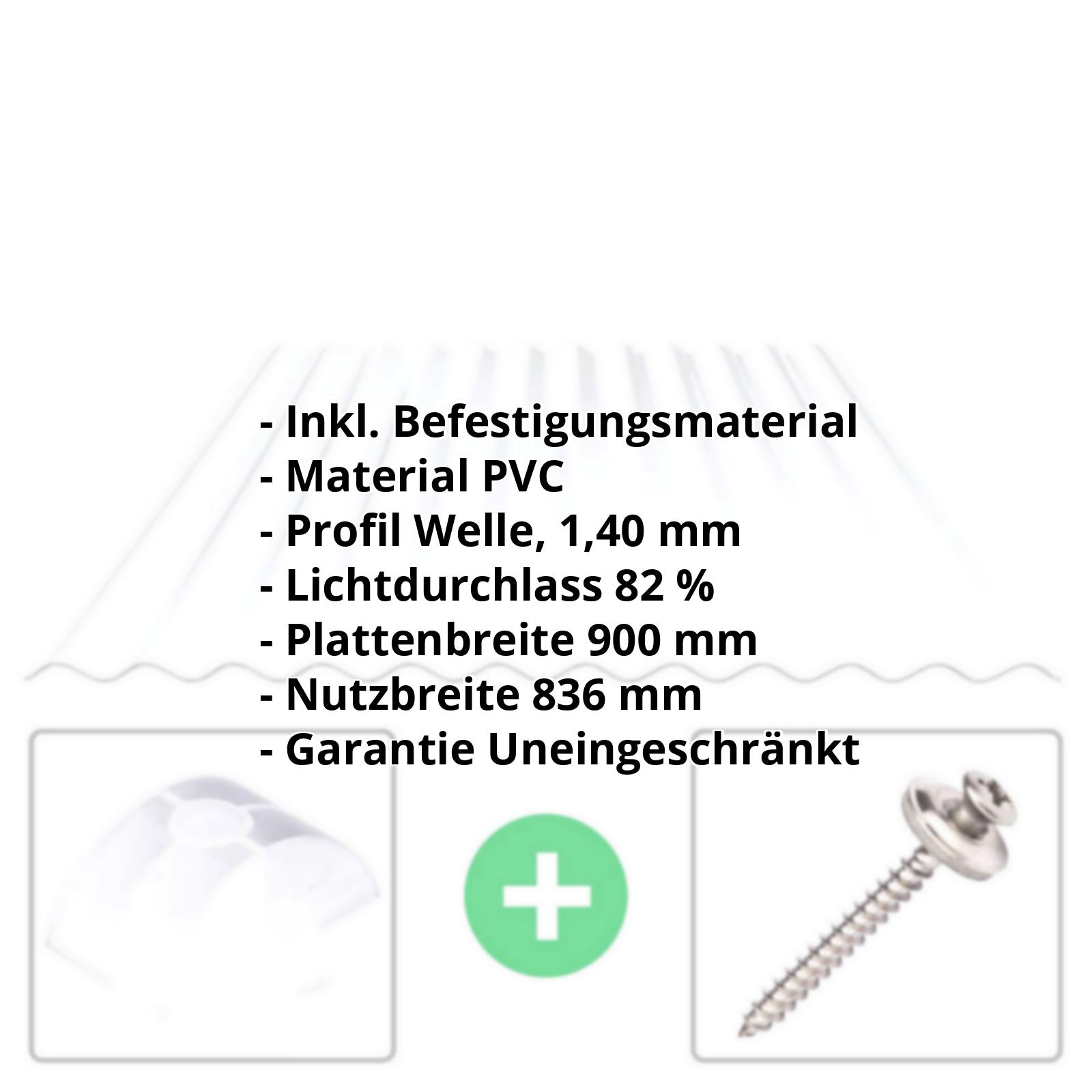 BIO LINE Wellplatte | 76/18 | Sparpaket | 1,40 mm | Klar | Breite 2,57 m | Länge 2,00 m #2