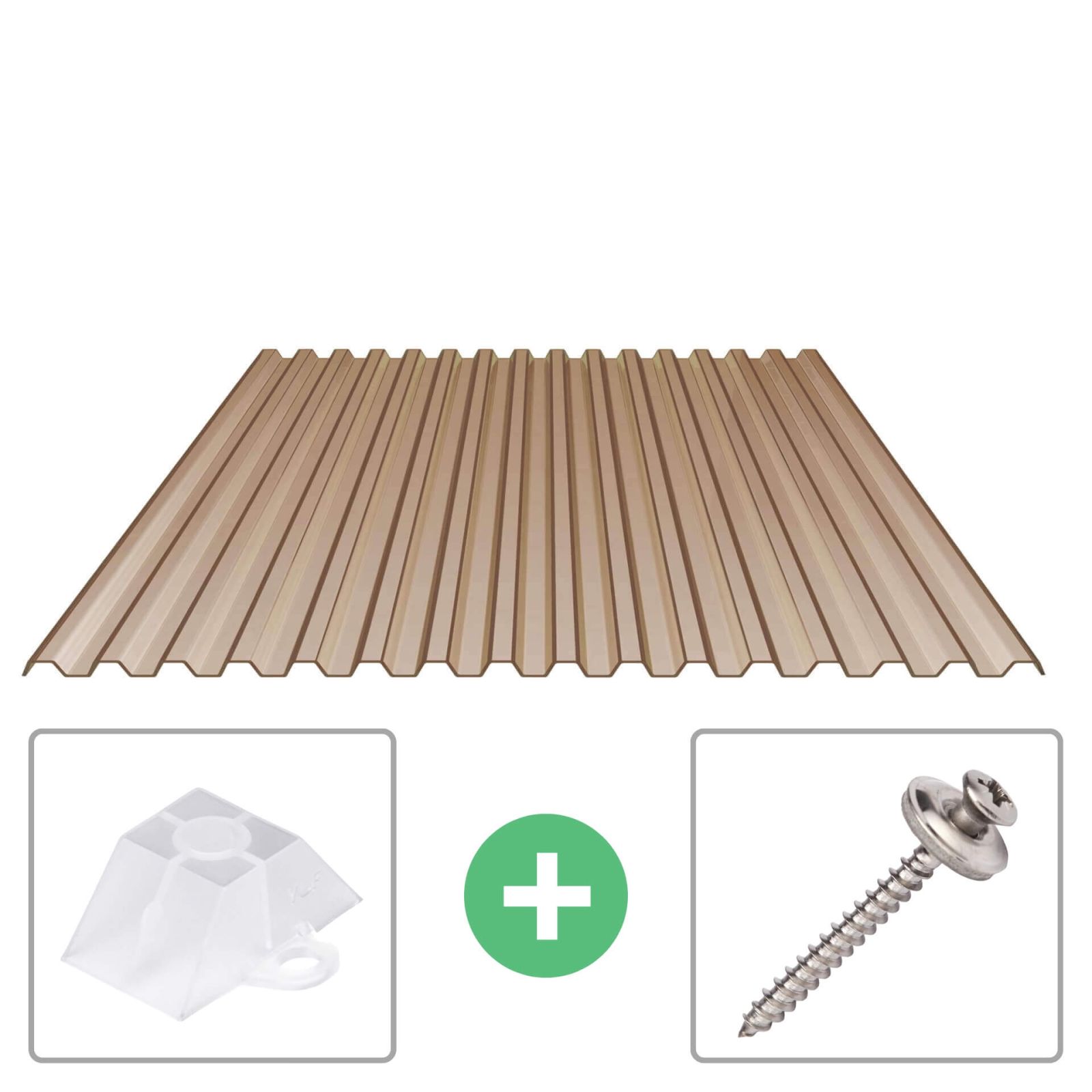 PVC Spundwandplatte | 70/18 | Sparpaket 1,20 mm | Bronze | Breite 3,18 m | Länge 2,00 m PVC Spundwandplatte | 70/18 | Sparpaket | 1,20 mm | Bronze | Breite 3,18 m | Länge 2,00 m #1