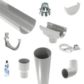 Kunststoff Dachrinnen Sparpaket 8 m